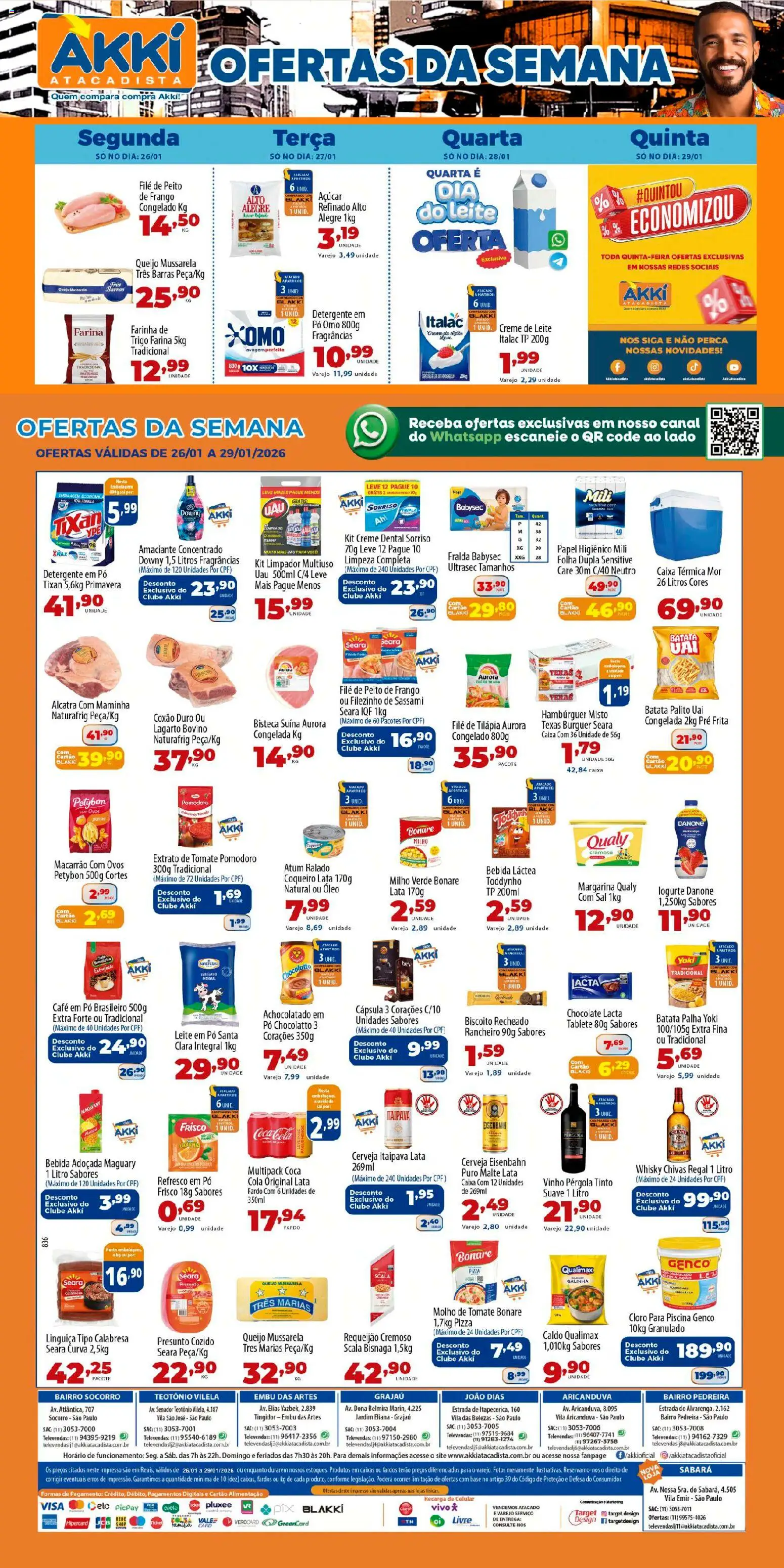 Akki Atacadista Folheto - válido de 26.01.2026 | Página: 1 | Produtos: Eisenbahn, Óleo, Hambúrguer, Batata palha