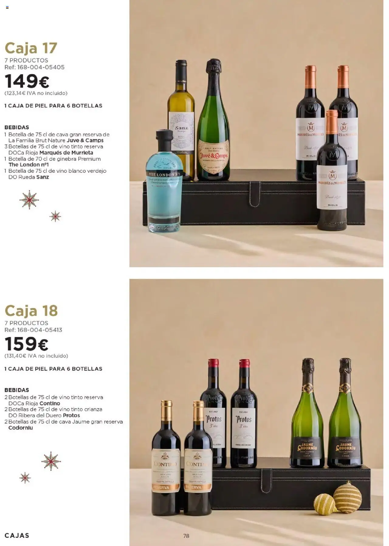 Nuevas ofertas de El Corte Inglés válidas en toda la República Mexicana desde el 03.10.2025. ¡Encuentra las mejores ofertas en El Corte Inglés - Catálogo Cestas Navidad 2025! | Página: 78 | Productos: Cava, Botella, Vino, Caja