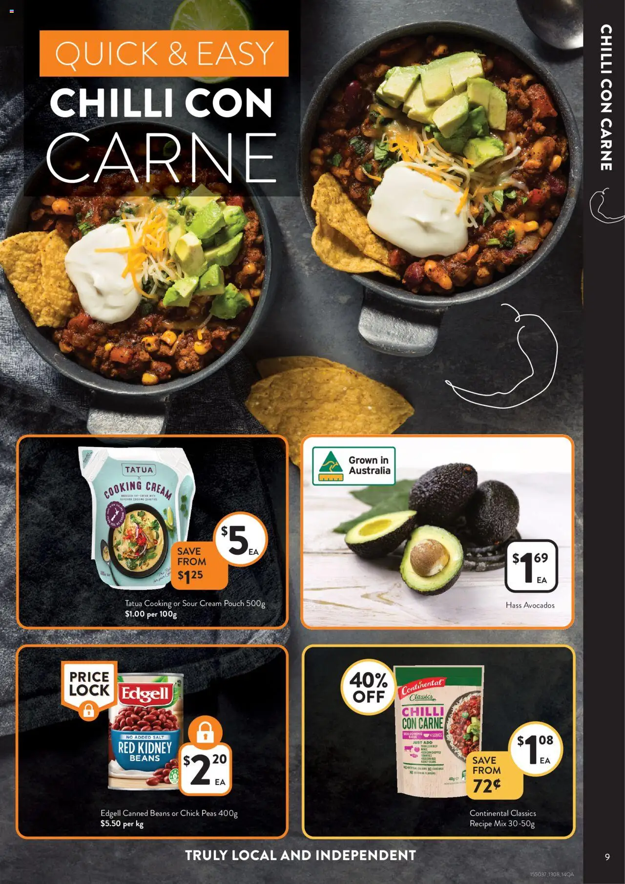 Foodworks catalogue - valid from 13.08.2025 | Page: 9 | Products: Sour cream, Cream, Salt, Chilli