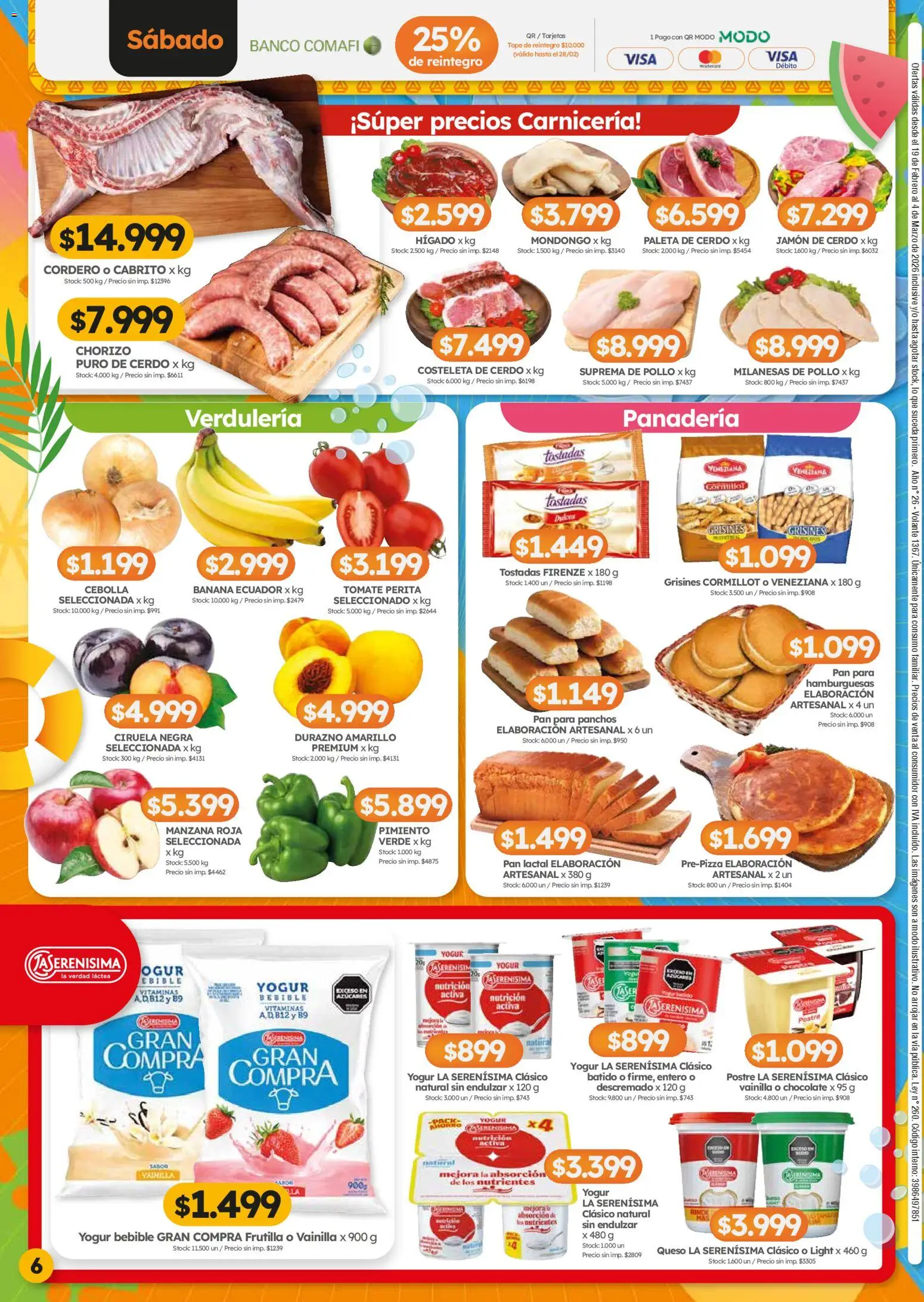 Cordiez ofertas │ válido desde el 19.02.2026 | Página: 6 | Productos: Tomate, Queso, Jamón, Cerdo
