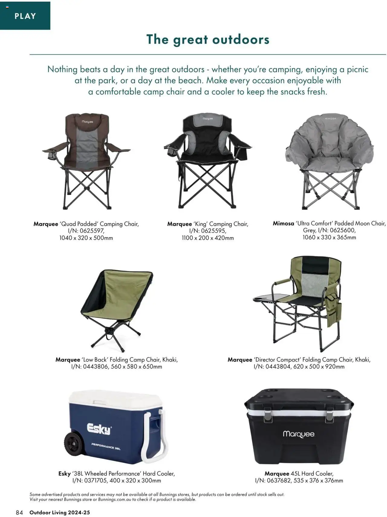 Bunnings Warehouse catalogue - valid from 03.09.2024 | Page: 84 | Products: Chair