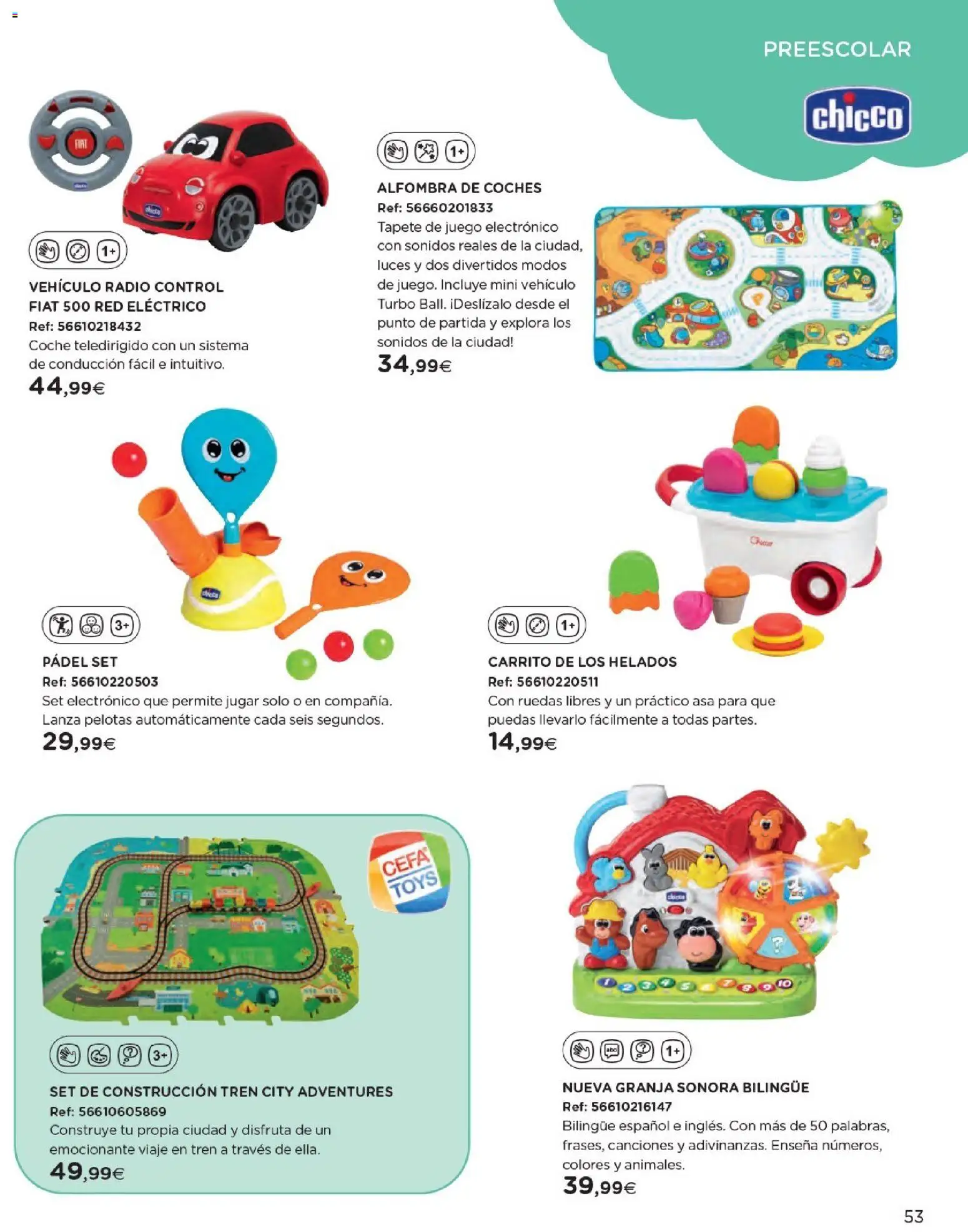 Nuevas ofertas de El Corte Inglés válidas en toda la República Mexicana desde el 27.10.2025. ¡Encuentra las mejores ofertas en El Corte Inglés catálogo Juguetes! | Página: 53 | Productos: Radio, Juego, Alfombra, Tapete