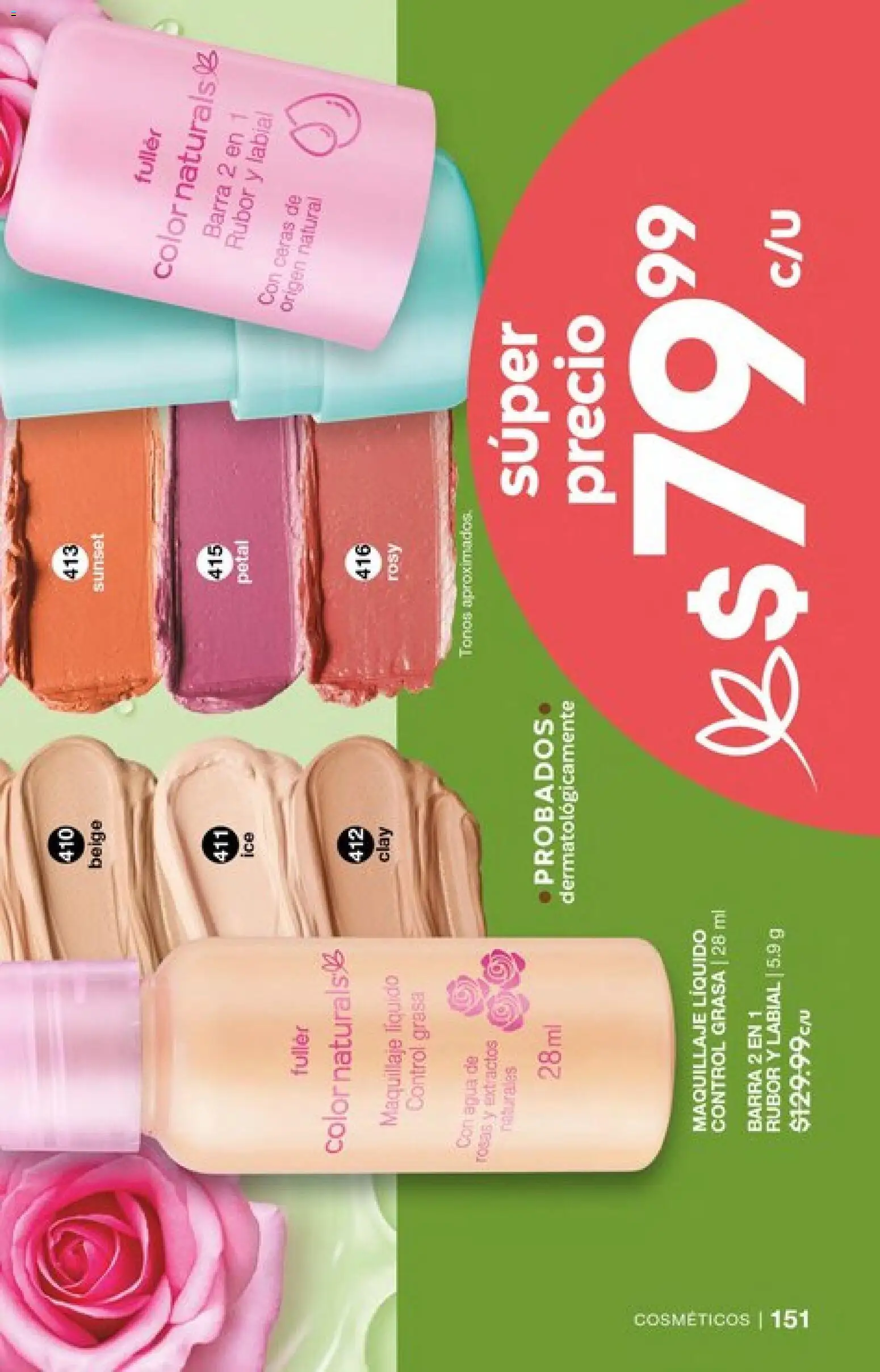 Nuevas ofertas de Fuller válidas en toda la República Mexicana desde el 04.03.2026. ¡Encuentra las mejores ofertas en Fuller campaña 24 2026! | Página: 151 | Productos: Agua, Barra, Maquillaje, Rubor