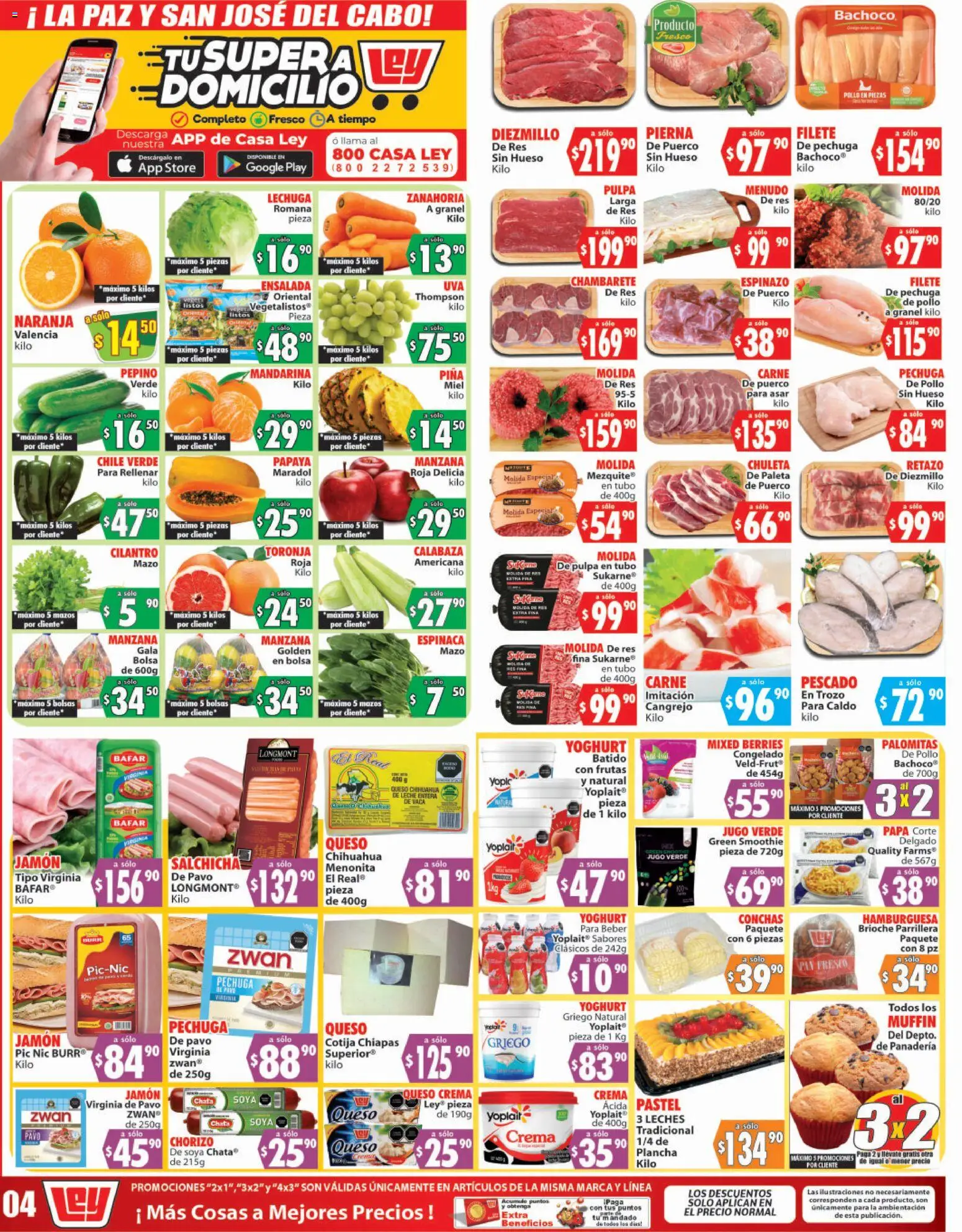 Nuevas ofertas de Casa Ley válidas en toda la República Mexicana desde el 06.01.2026. ¡Encuentra las mejores ofertas en Casa Ley folleto Autoservicio! | Página: 2 | Productos: Paleta, Manzana, Espinaca, Plancha
