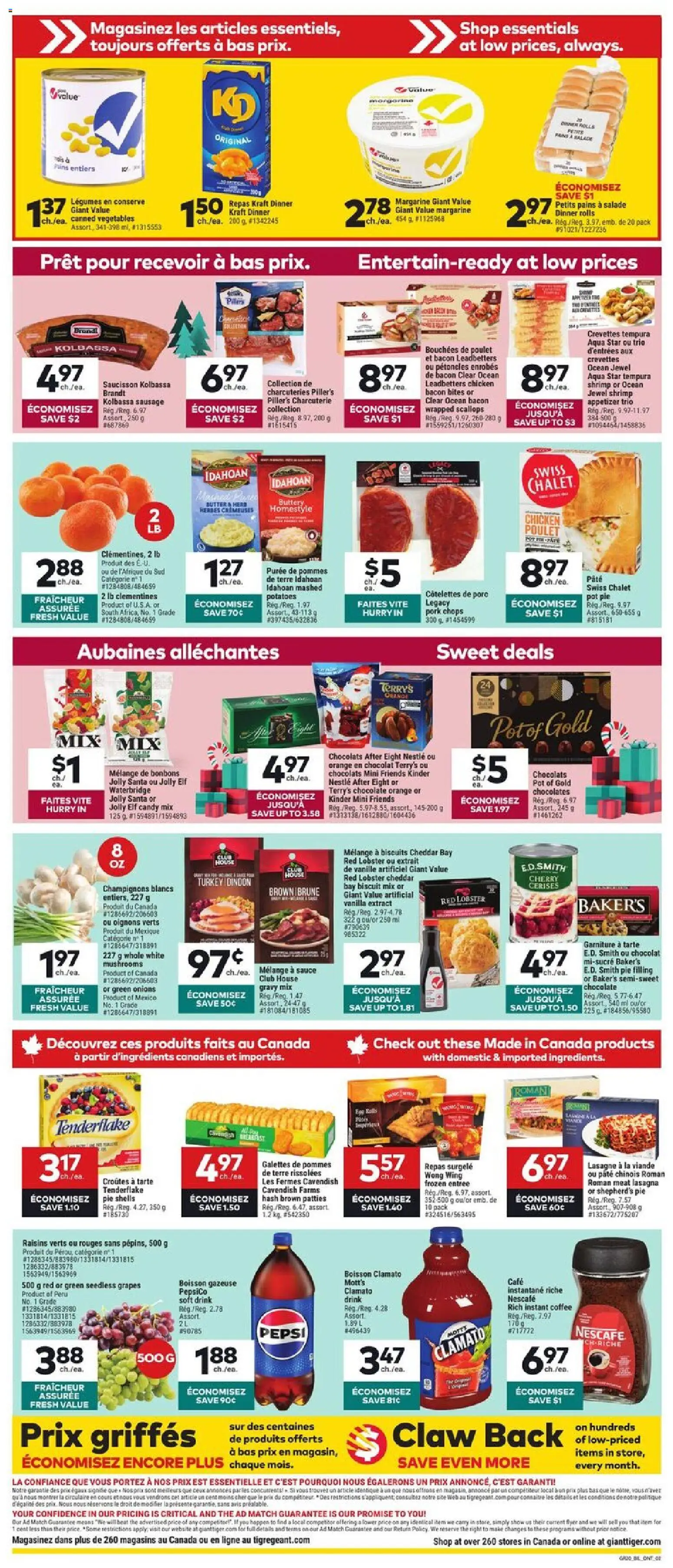 Giant Tiger flyer valid from 17.12.2025 | Page: 2 | Products: Butter, Cheese, Chocolate, Pork