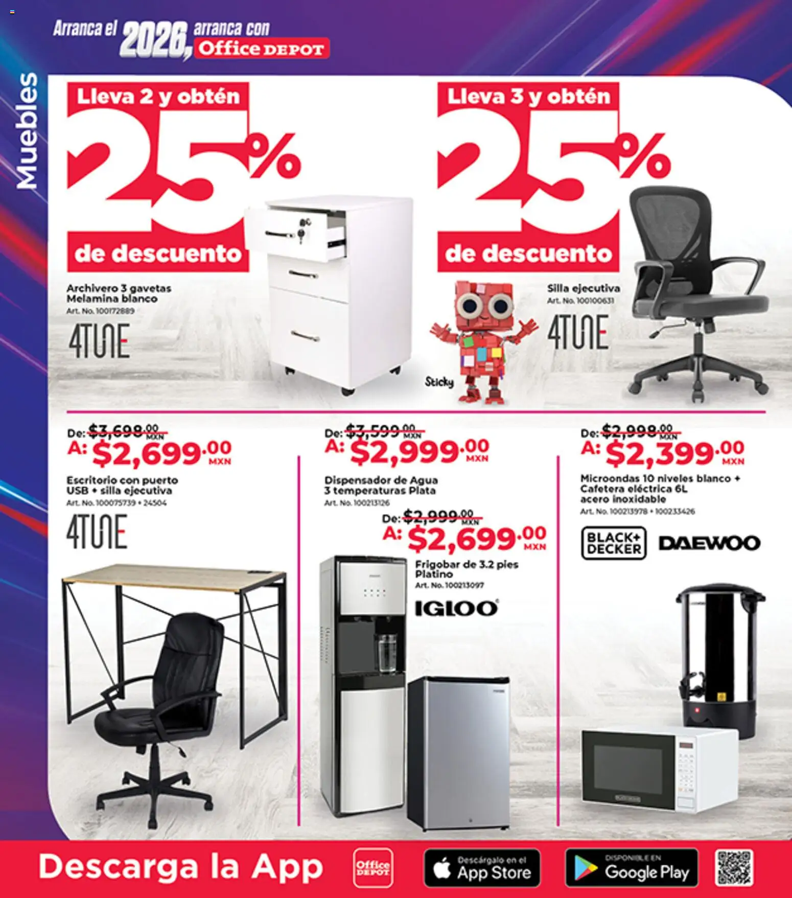 Nuevas ofertas de Office Depot válidas en toda la República Mexicana desde el 01.01.2026. ¡Encuentra las mejores ofertas en Office Depot catálogo! | Página: 18