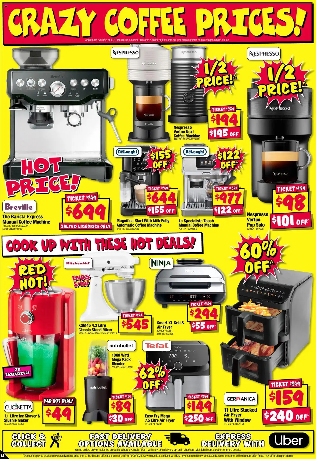 JB Hi-Fi catalogue - valid from 02.10.2025 | Page: 14 | Products: Milk, Coffee, Beef, Mixer
