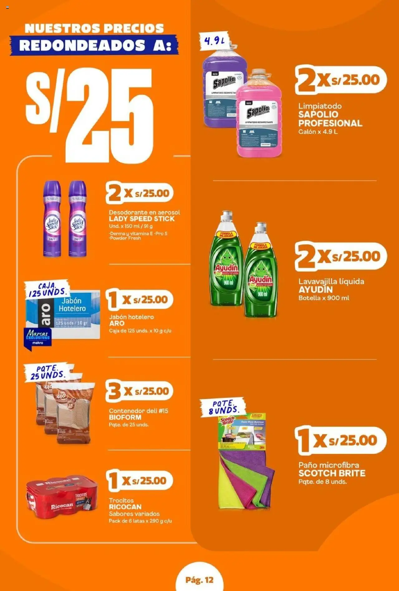 Catálogo Makro válido desde 28.08.2025 | Página: 12 | Productos: Jabón, Desodorante, Caja