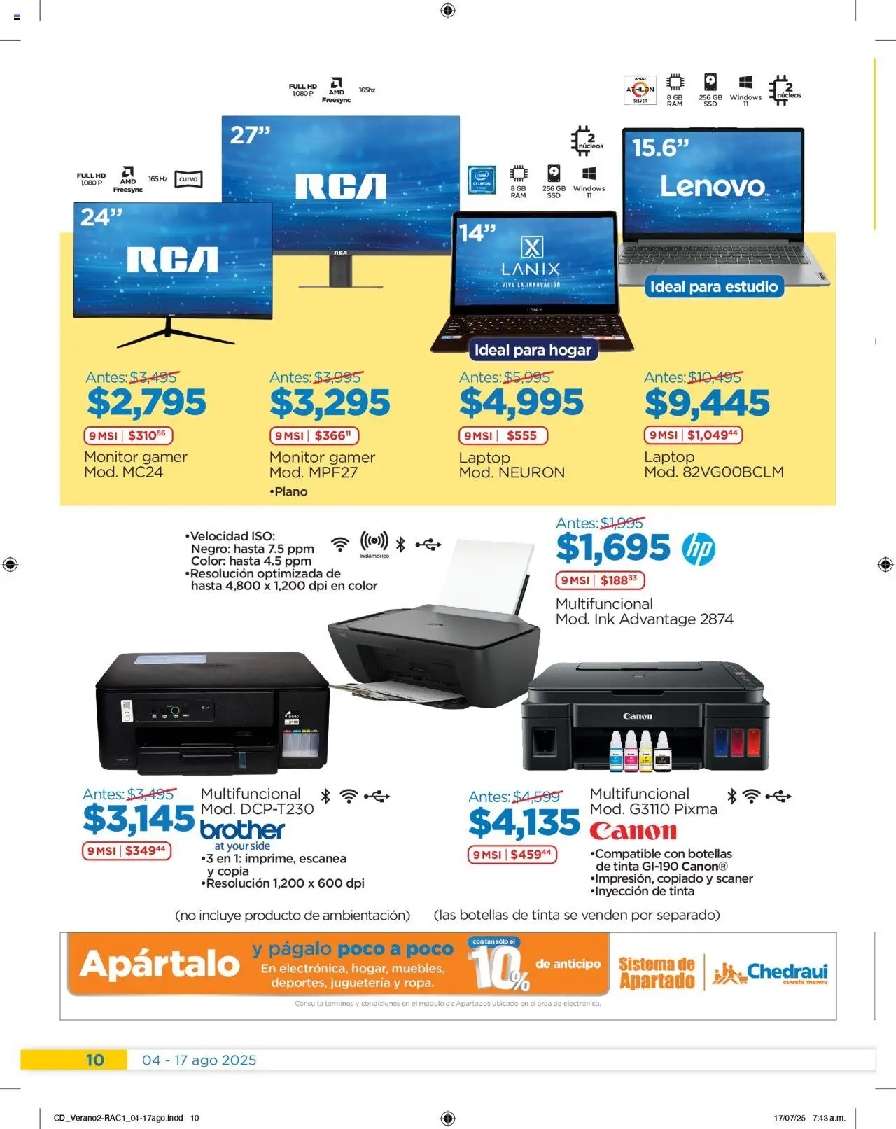 Nuevas ofertas de Chedraui válidas en toda la República Mexicana desde el 04.08.2025. ¡Encuentra las mejores ofertas en Chedraui - Promociones! | Página: 10 | Productos: Monitor