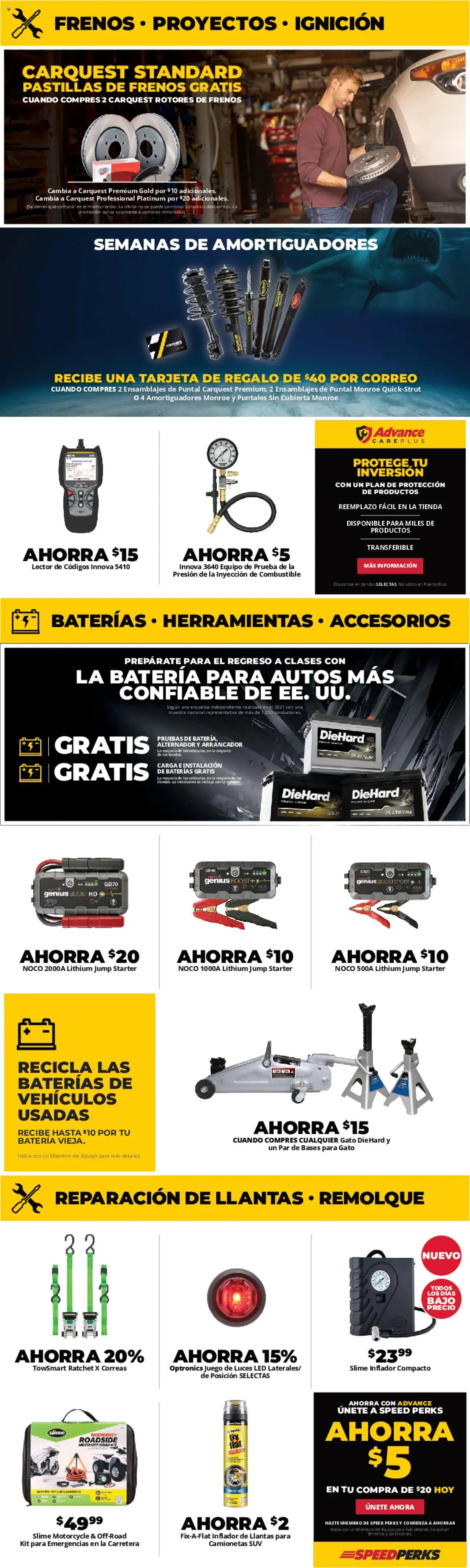 Advance Auto Parts Weekly Ad - Spanish - valid from 31.07.2025 | Page: 4 | Products: Ratchet, Starter
