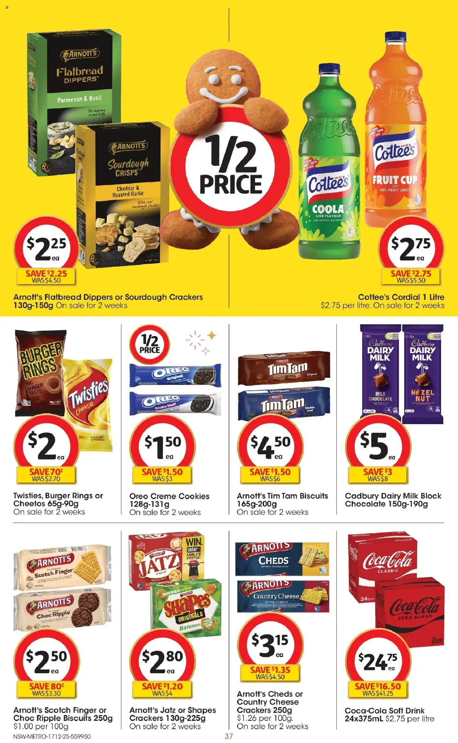 Coles catalogue - valid from 17.12.2025 | Page: 37 | Products: Crackers, Coca Cola, Coat, Lime