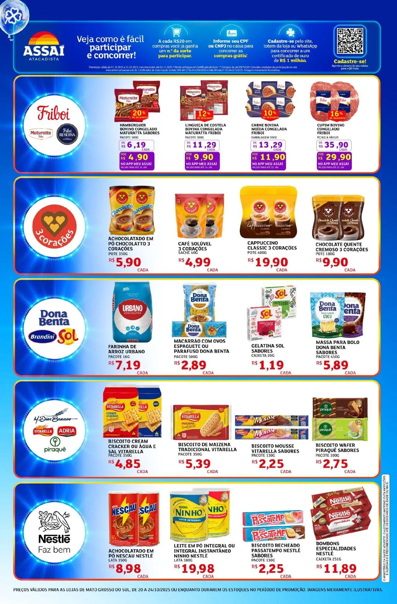 Assaí Atacadista Folheto - válido de 20.10.2025 | Página: 3 | Produtos: Celular, Nescau, Ovos, Hambúrguer