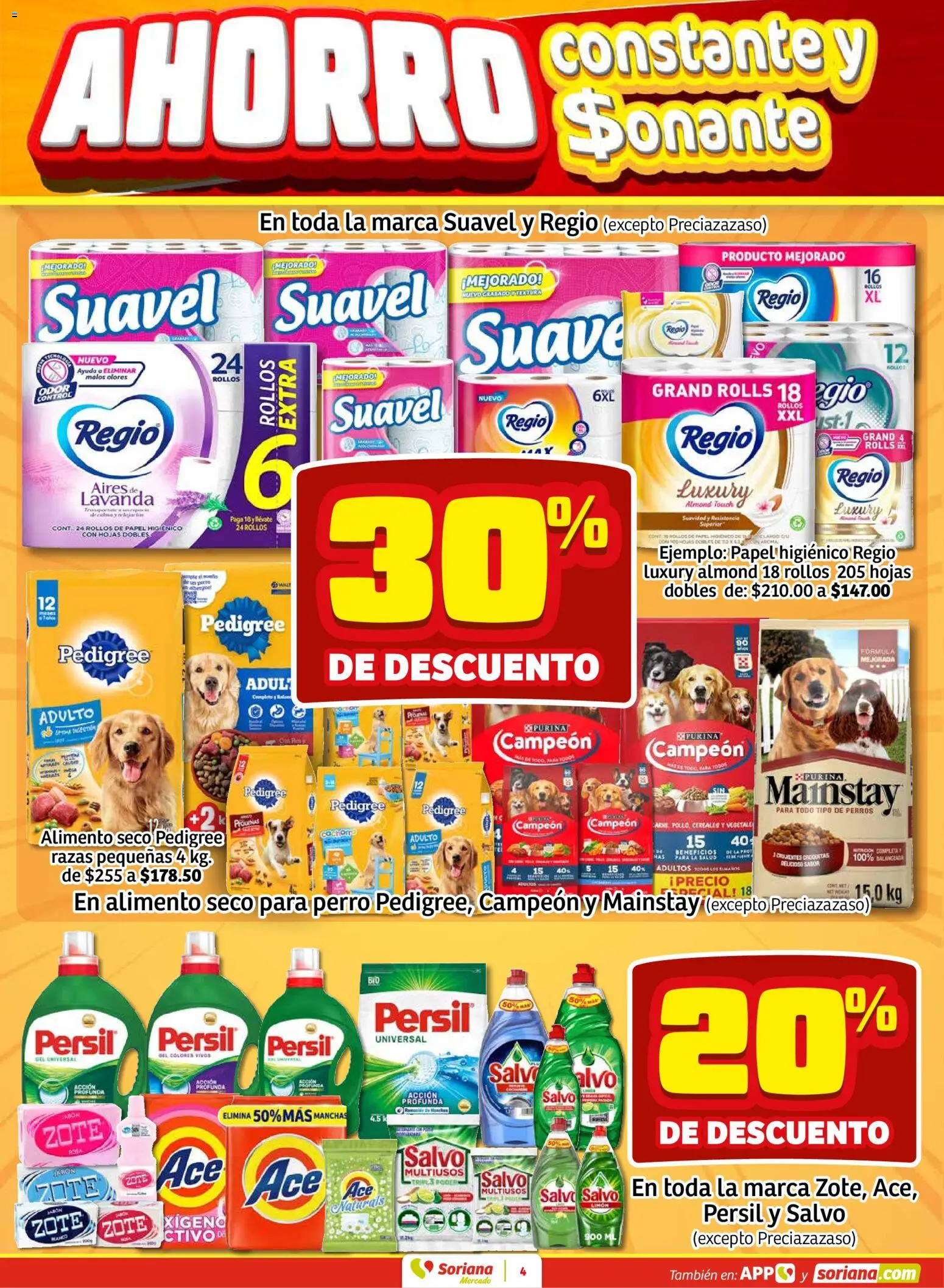 Nuevas ofertas de Soriana válidas en toda la República Mexicana desde el 05.03.2026. ¡Encuentra las mejores ofertas en Soriana Fin de Semana Mercado: Saltillo y Torreón! | Página: 4 | Productos: Limón, Cereales, Papel higiénico, Jabón