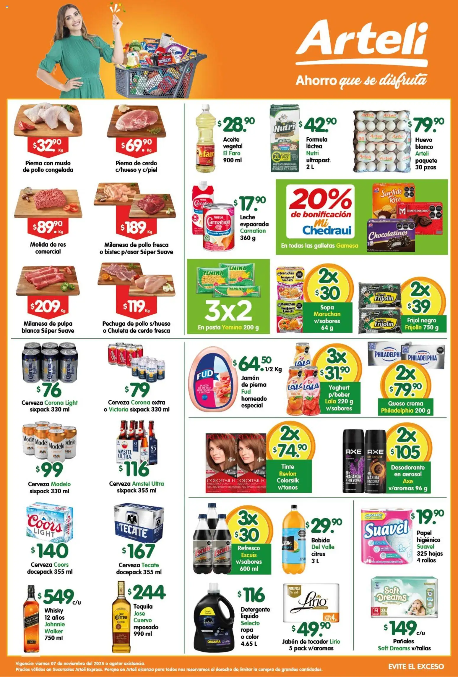 Nuevas ofertas de Arteli válidas en toda la República Mexicana desde el 07.11.2025. ¡Encuentra las mejores ofertas en Arteli folleto Express! | Página: 1 | Productos: Fresa, Milanesa, Pasta, Jabón