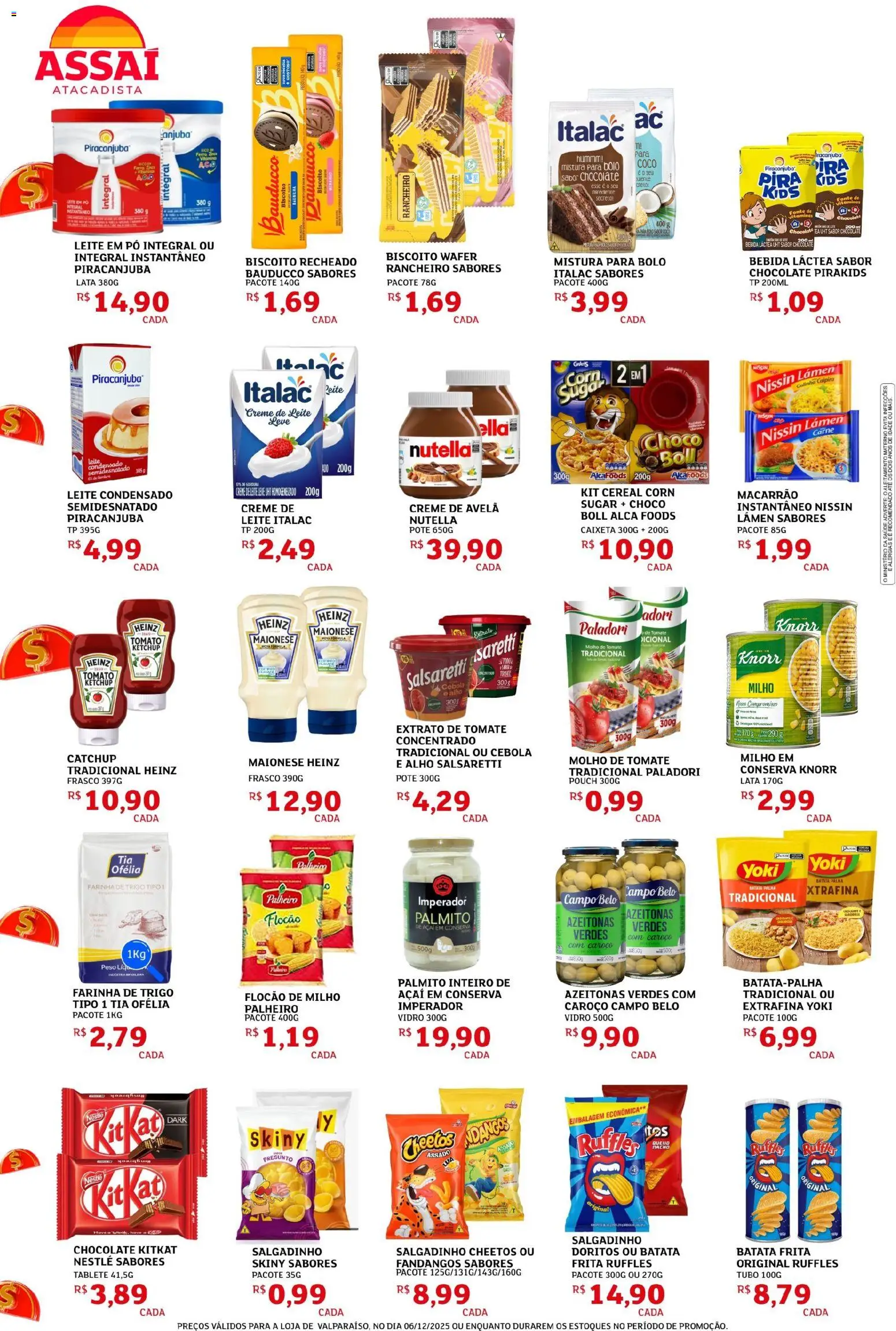 Assaí Atacadista Folheto - válido de 06.12.2025 | Página: 2 | Produtos: Pó, Farinha de trigo, Chocolate, Avelã