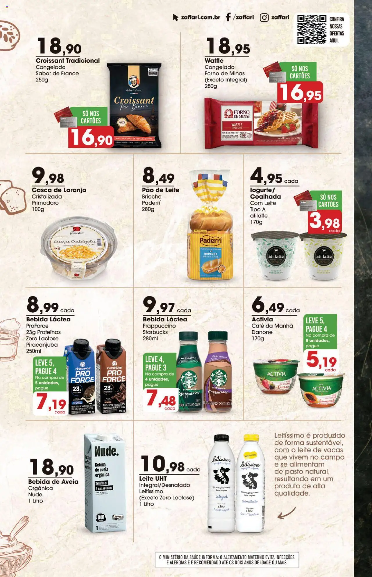 Zaffari Folheto - válido de 25.07.2025 | Página: 8 | Produtos: Forno, Laranjas, Bebida, Aveia