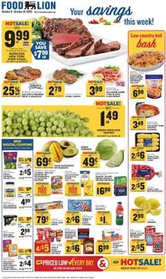 Preview of Food Lion weekly ads valid from 08.10.2025