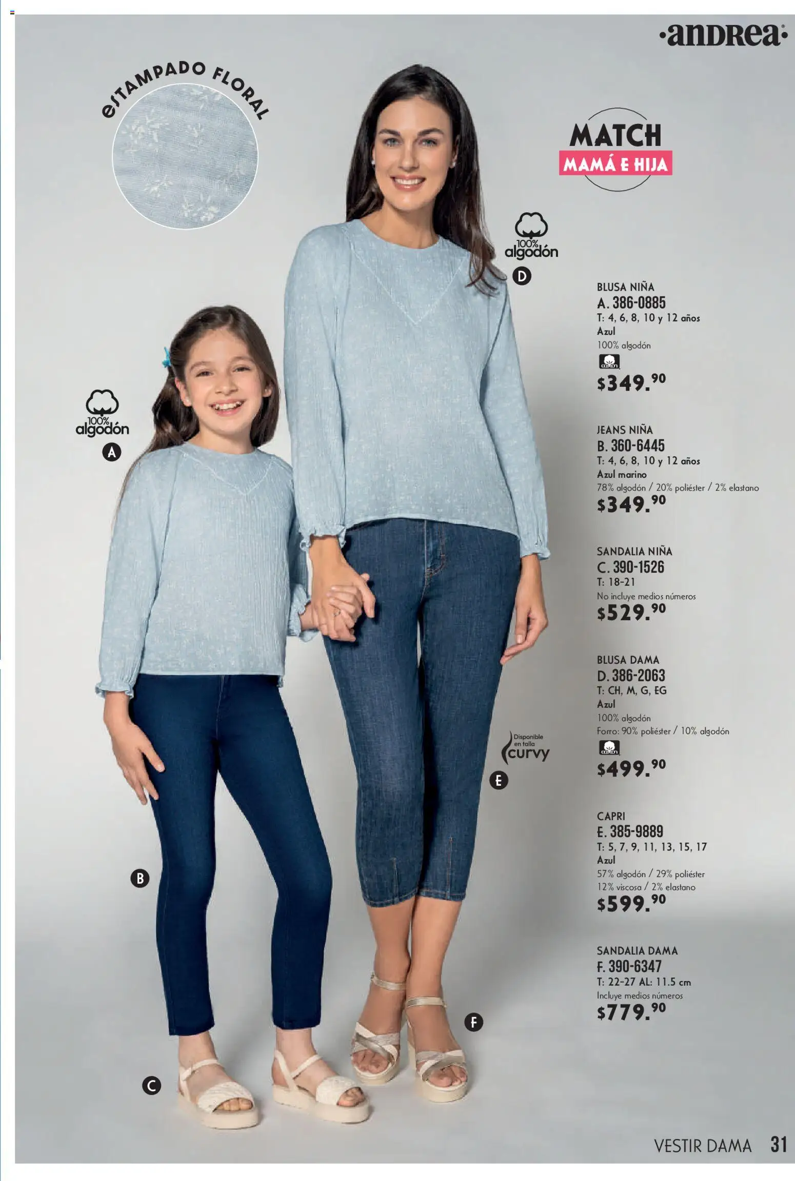 Nuevas ofertas de Andrea válidas en toda la República Mexicana desde el 22.03.2026. ¡Encuentra las mejores ofertas en Andrea catálogo Lo más top! | Página: 31 | Productos: Blusa, Algodón