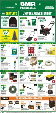 Preview of BMR weekly flyer / circulaire from shop BMR valid from 04.12.2025