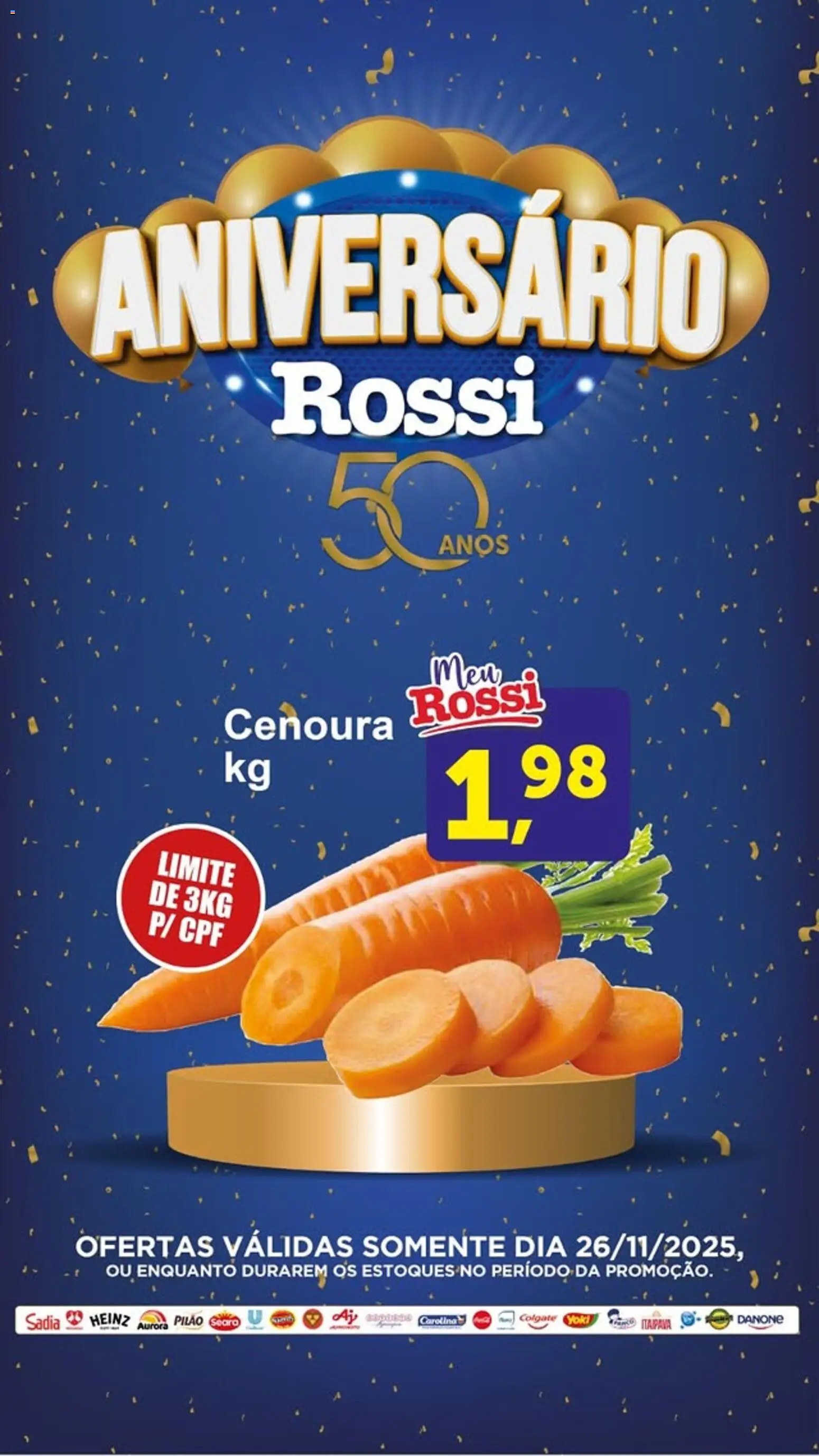 Rossi Supermercados Folheto - válido de 26.11.2025 | Página: 4 | Produtos: Cenoura