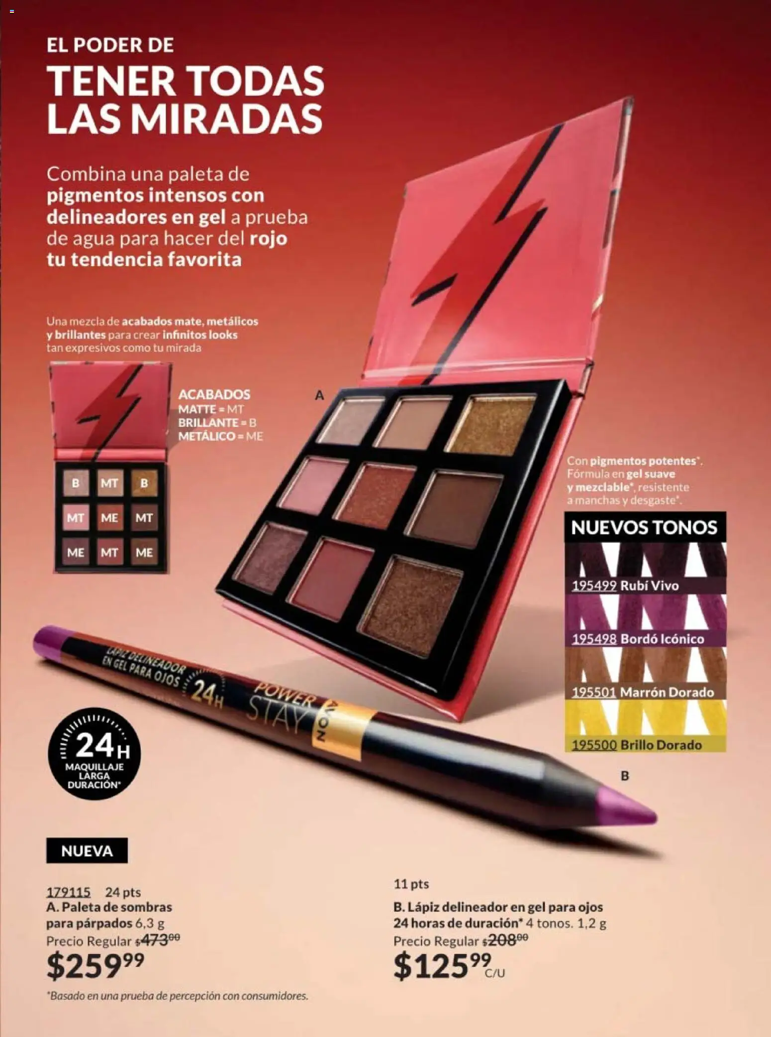 Nuevas ofertas de AVON válidas en toda la República Mexicana desde el 28.11.2025. ¡Encuentra las mejores ofertas en AVON campaña 18 2025! | Página: 137 | Productos: Paleta, Agua, Maquillaje, Delineador