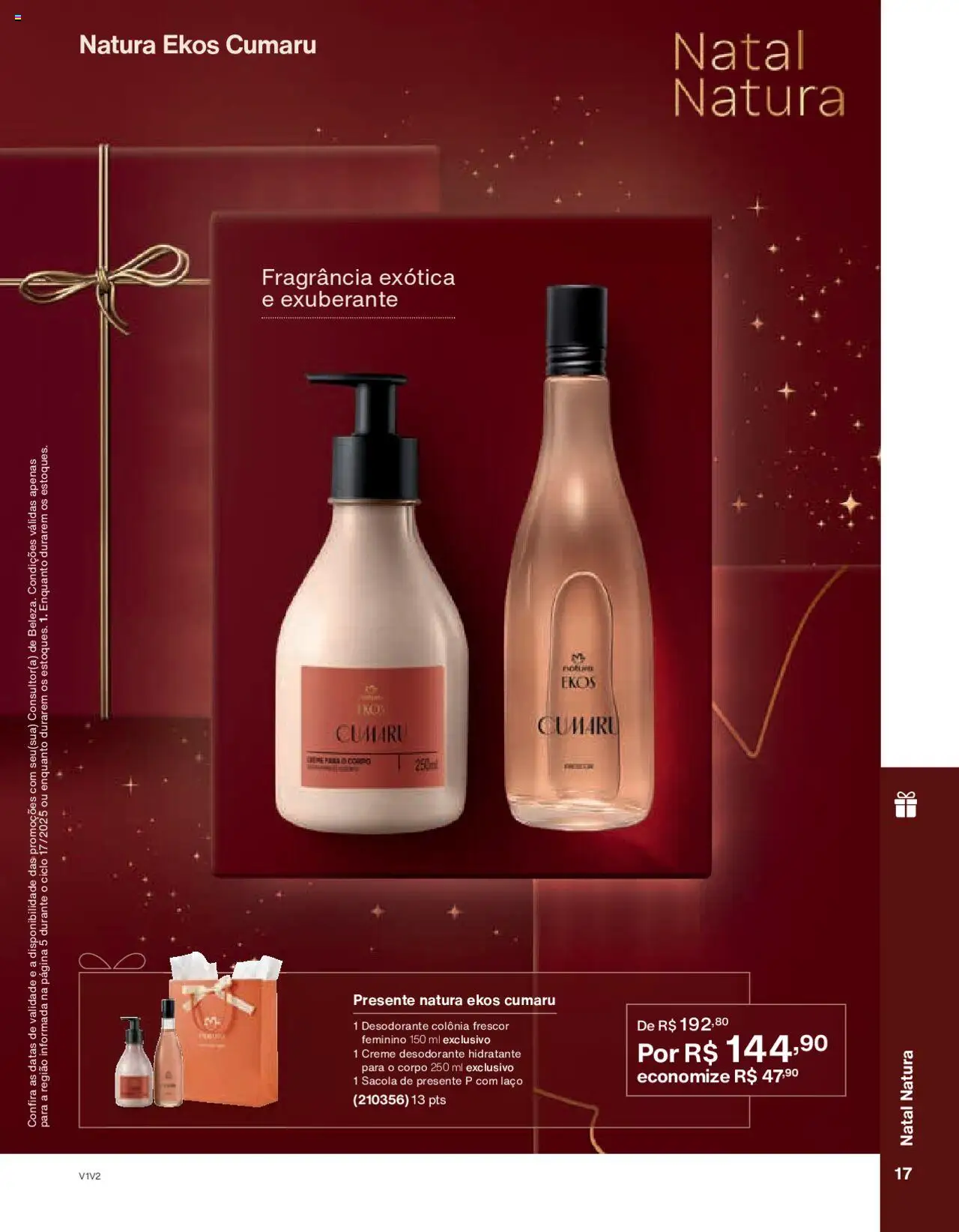 Natura Folheto - válido de 14.10.2025 | Página: 17 | Produtos: Fragrância, Desodorante, Creme