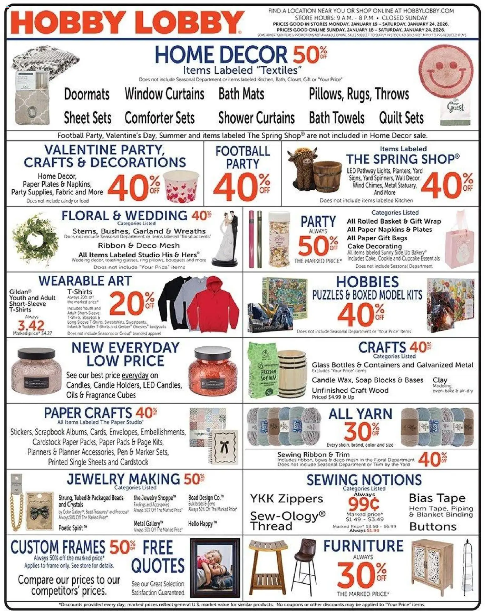 Hobby Lobby Weekly Ad - valid from 18.01.2026 | Page: 1