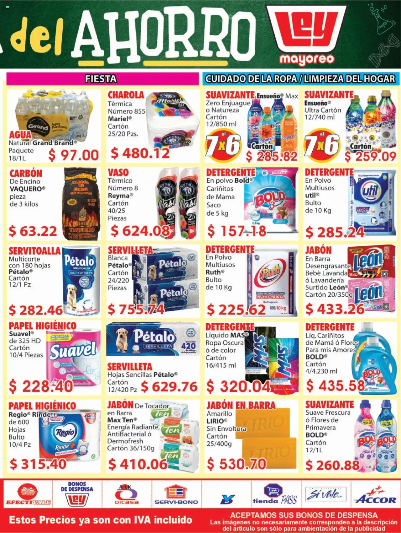 Nuevas ofertas de Casa Ley válidas en toda la República Mexicana desde el 18.08.2025. ¡Encuentra las mejores ofertas en Casa Ley - Folleto Mayoreo! | Página: 4 | Productos: Detergente, Papel higiénico, Despensa, Polvo