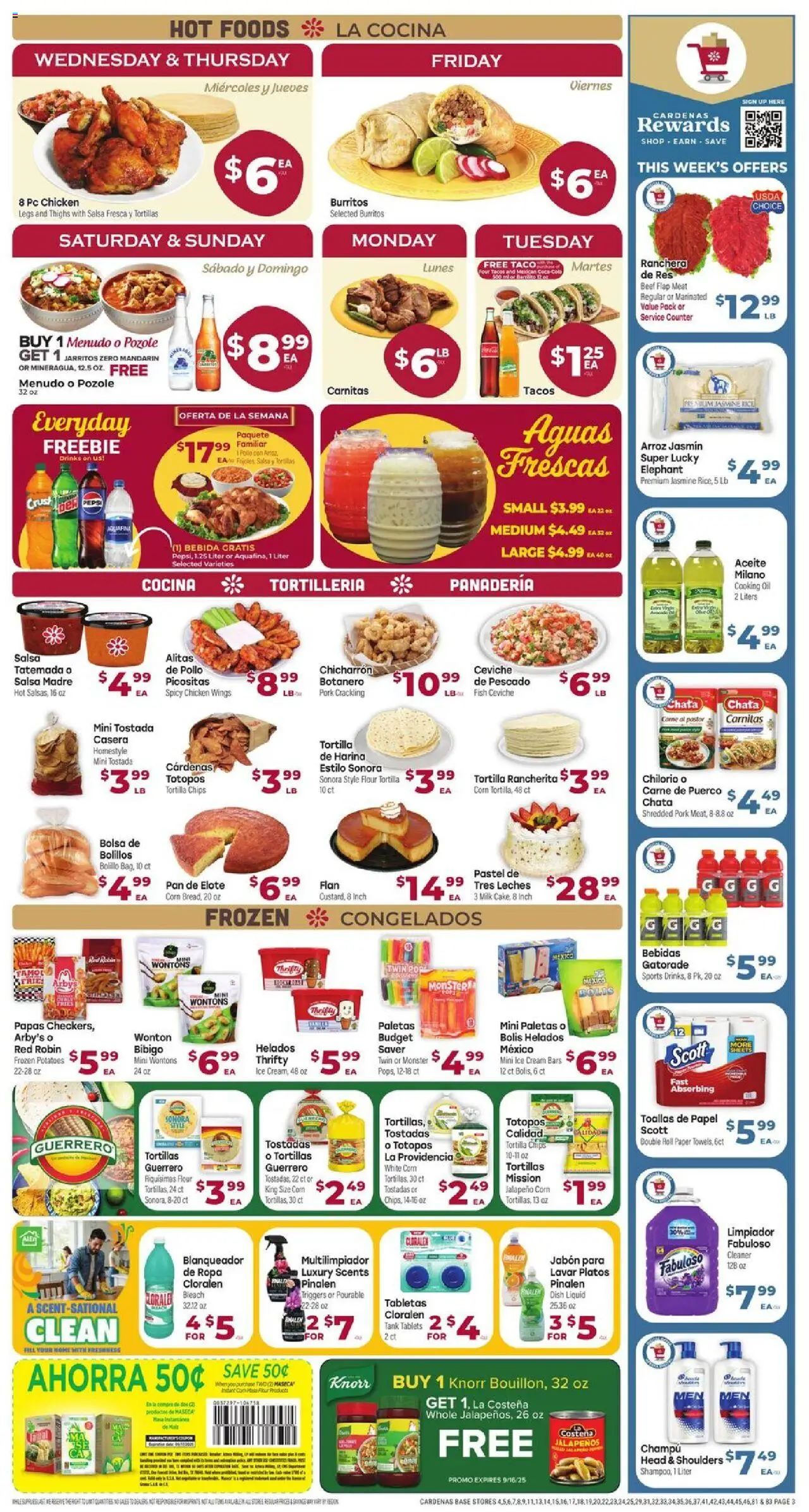 Cardenas Weekly Ad - CA - valid from 10.09.2025 | Page: 3 | Products: Pan, Pork, Cream, Pc