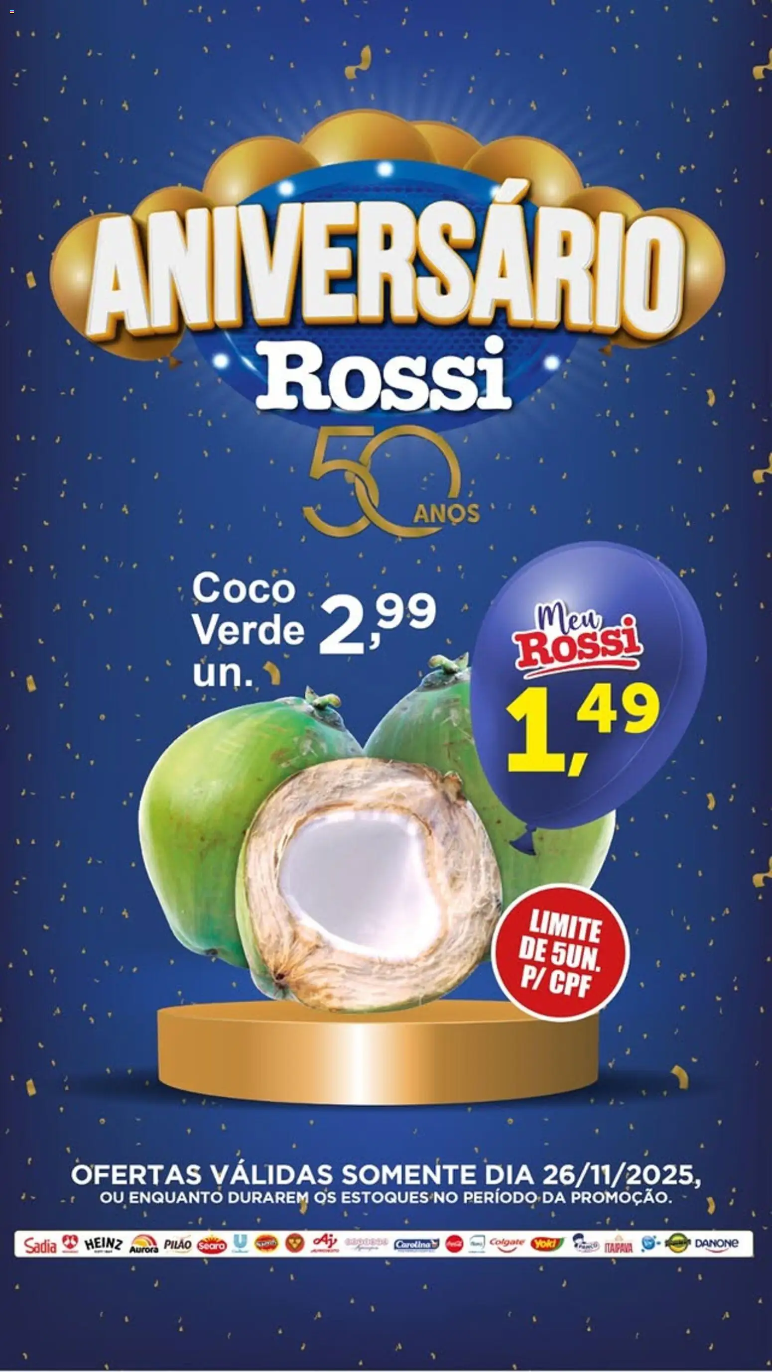 Rossi Supermercados Folheto - válido de 26.11.2025 | Página: 1 | Produtos: Coco
