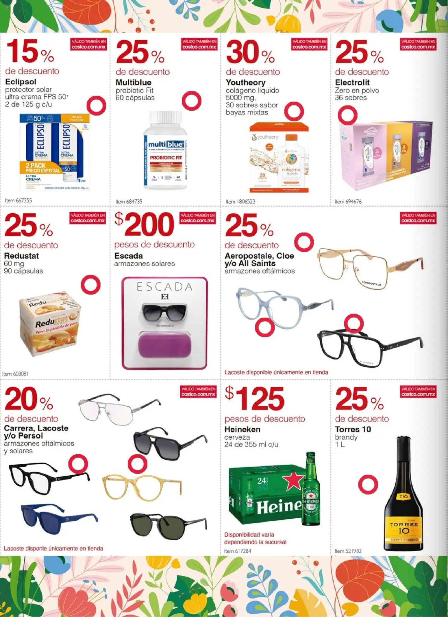 Nuevas ofertas de Costco válidas en toda la República Mexicana desde el 23.03.2026. ¡Encuentra las mejores ofertas en Costco catálogo Descuentos de Primavera! | Página: 4 | Productos: Crema, Cerveza, Polvo, Protector solar
