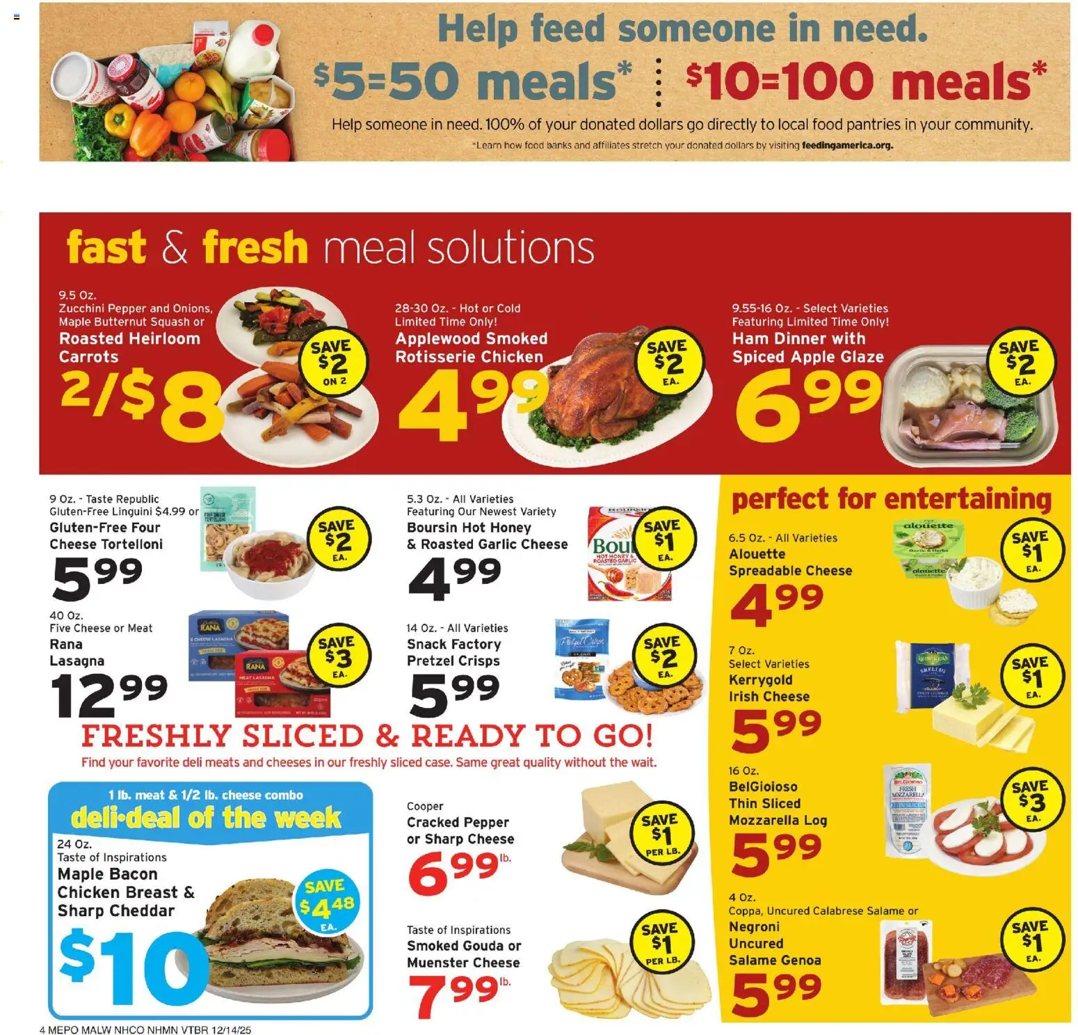Hannaford Weekly Ad - valid from 14.12.2025 | Page: 4 | Products: Squash, Cheese, Pepper, Garlic