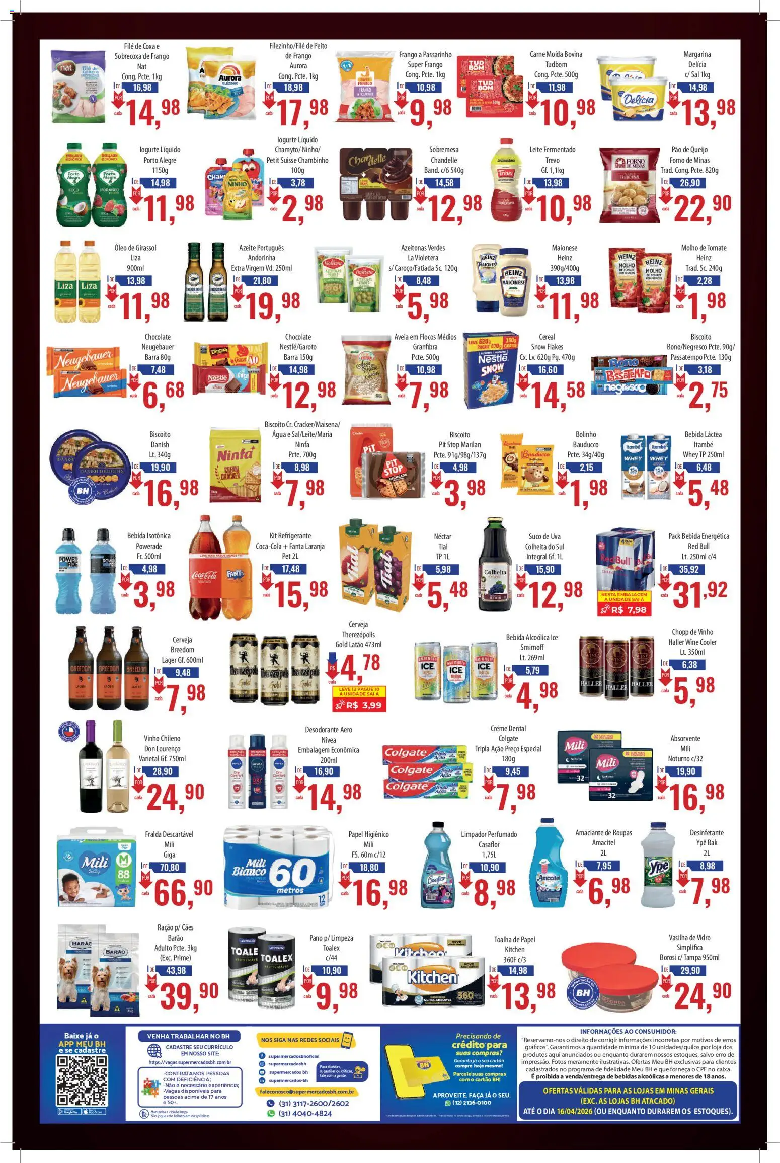 Supermercados BH Folheto - válido de 06.04.2026 | Página: 2 | Produtos: Cará, Amaciante de roupas, Faca, Leite fermentado