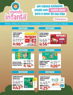 Supermercado Dalben ofertas Mundo Infantil - Pré-Visualização do folheto da loja Supermercado Dalben, válido de 14.04.2026