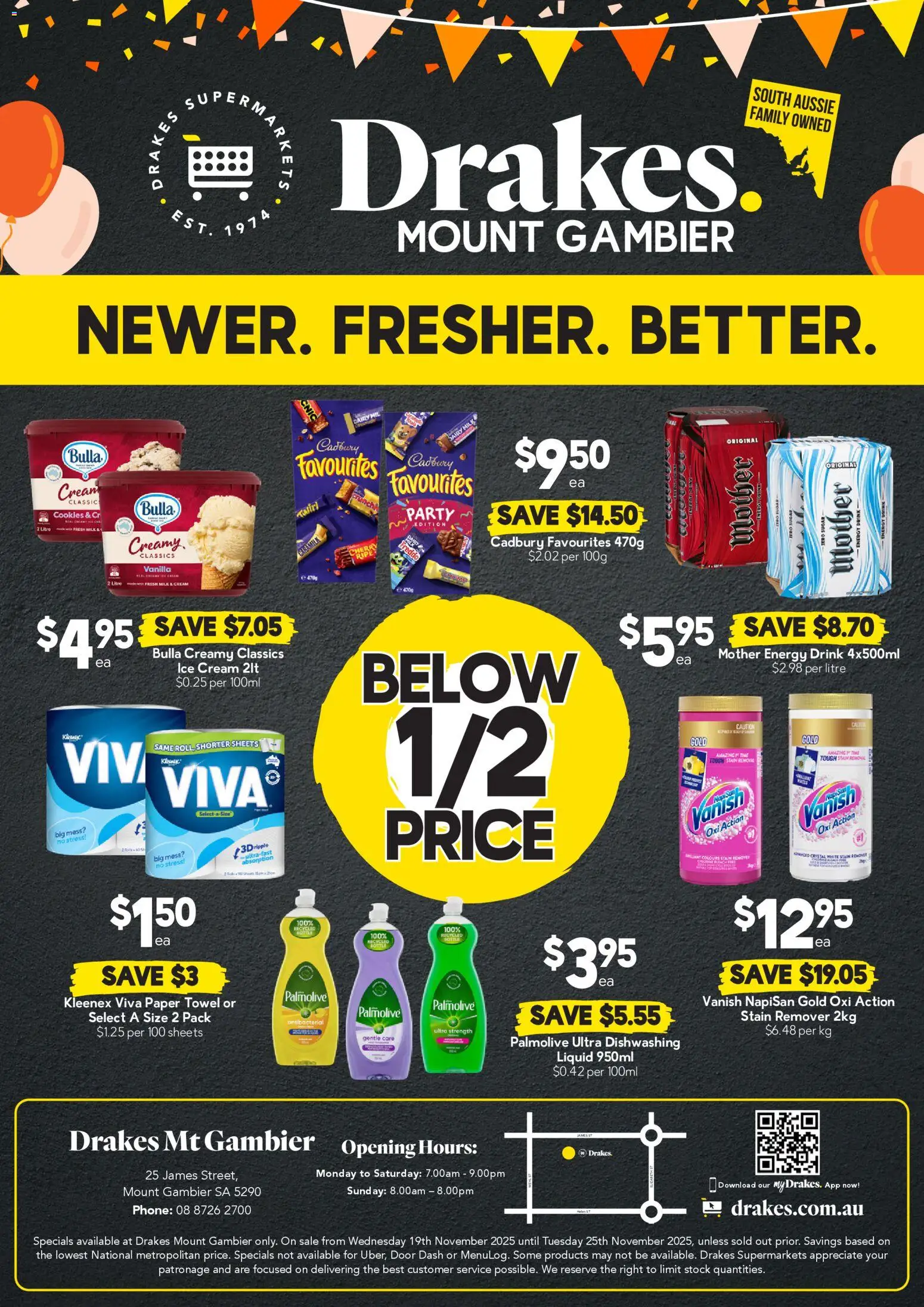 Drakes catalogue - valid from 19.11.2025 | Page: 4 | Products: Door, Milk, Stain remover, Sugar