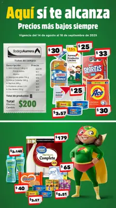 Vista previa de Bodega Aurrerá - Folleto Precios Más Bajos Siempre, nuevo folleto de la tienda, válido en México a partir del 14.08.2025