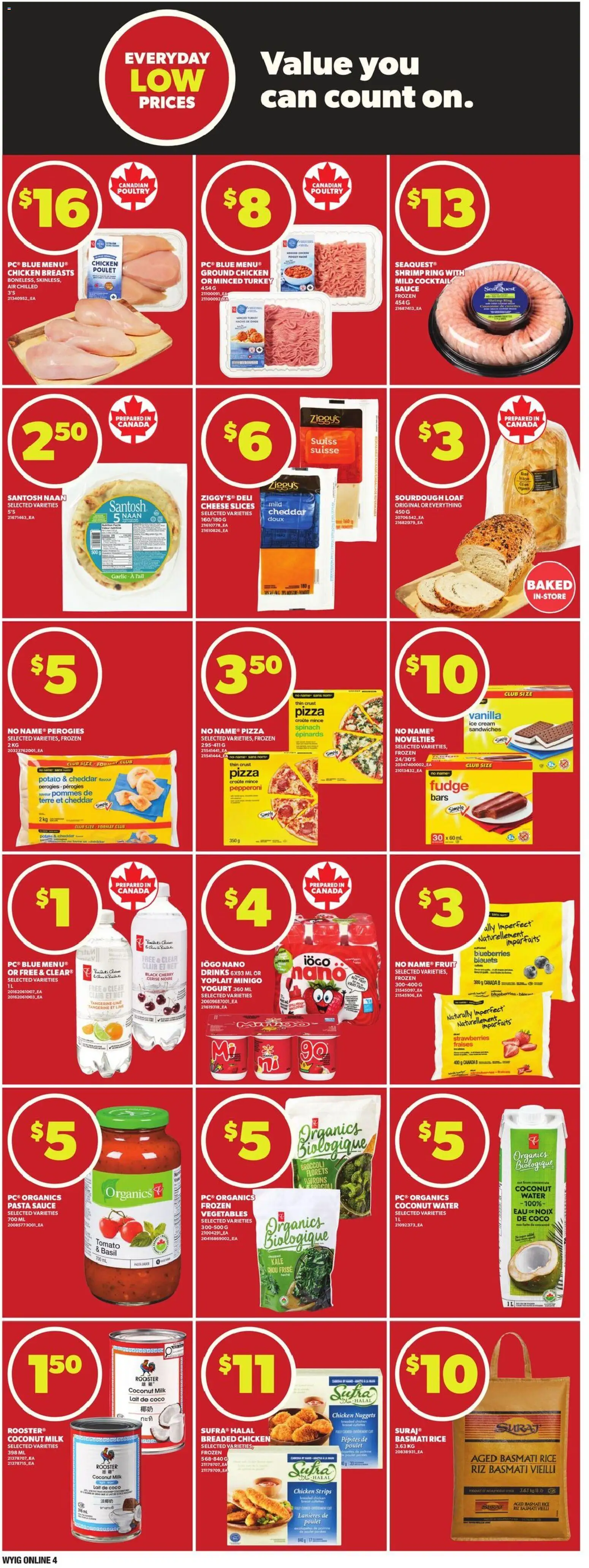 Loblaws flyer valid from 19.02.2026 | Page: 11 | Products: Cream, Turkey, Milk, Pizza