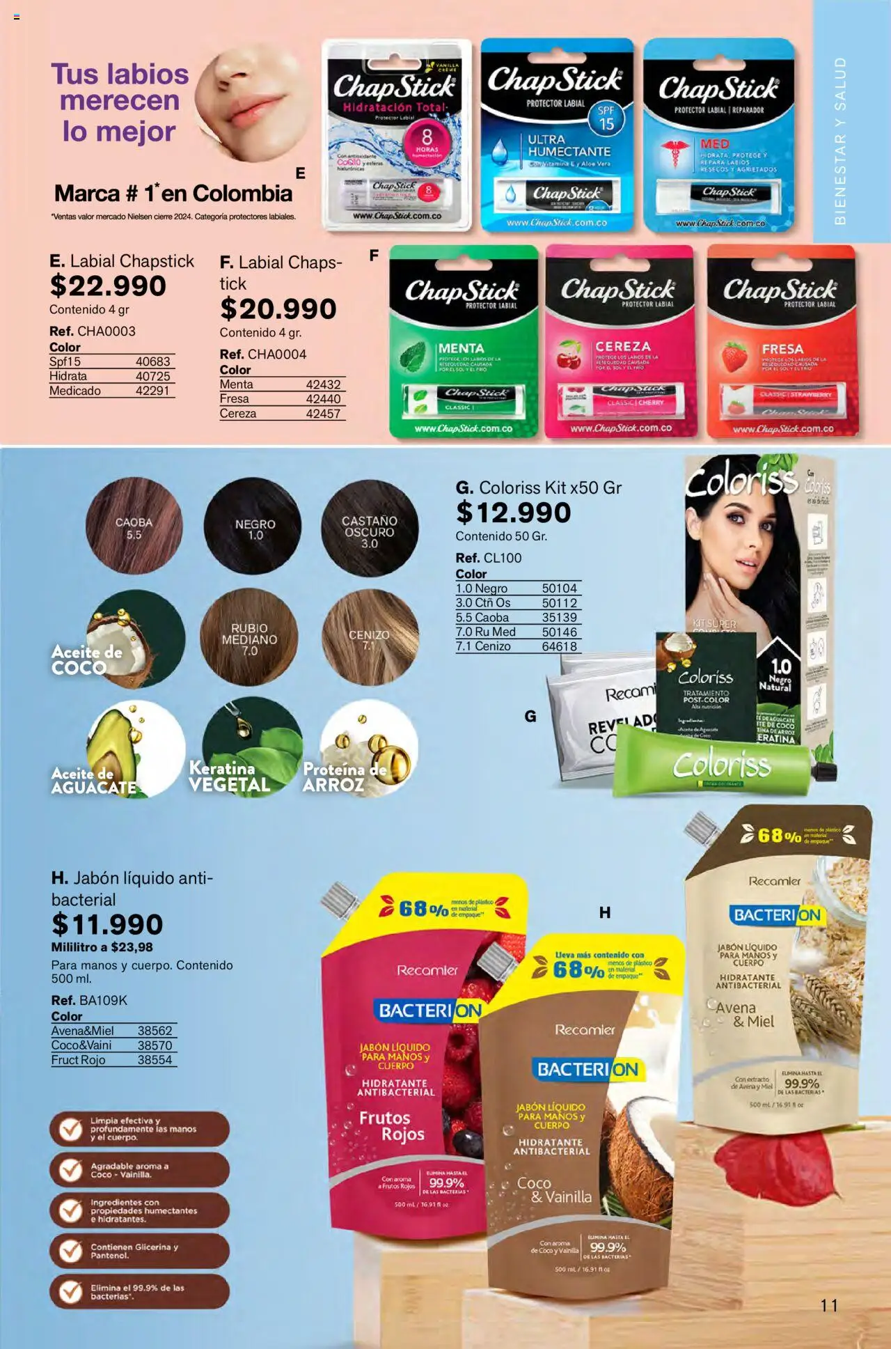Leonisa revista - valida desde el 01.10.2025 | Página: 11 | Productos: Té, Jabón líquido, Jabón, Loción tonificante
