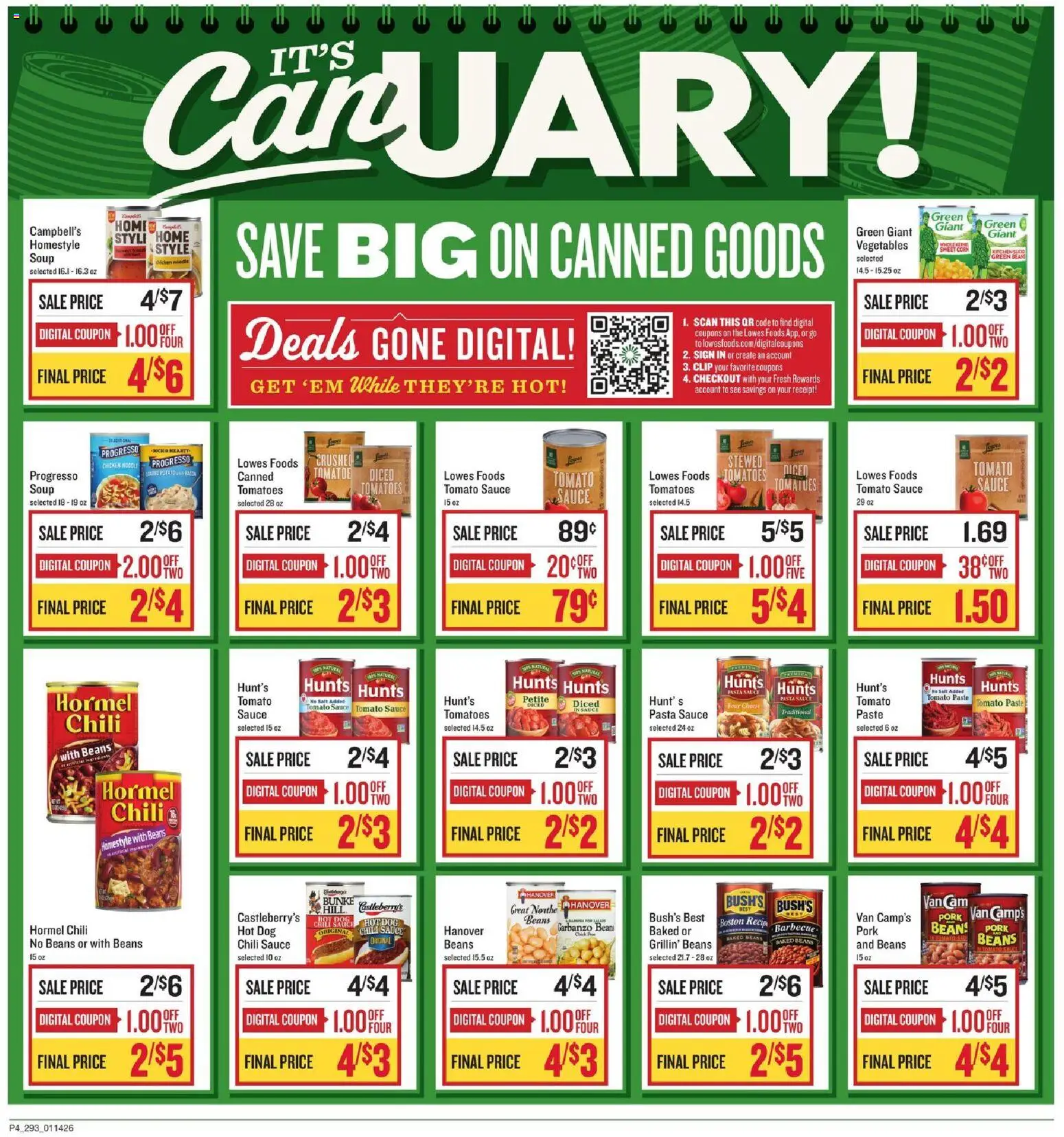 Lowes Foods Weekly Ad - SC - valid from 14.01.2026 | Page: 6 | Products: Corn, Clip, Tomatoes, Pasta
