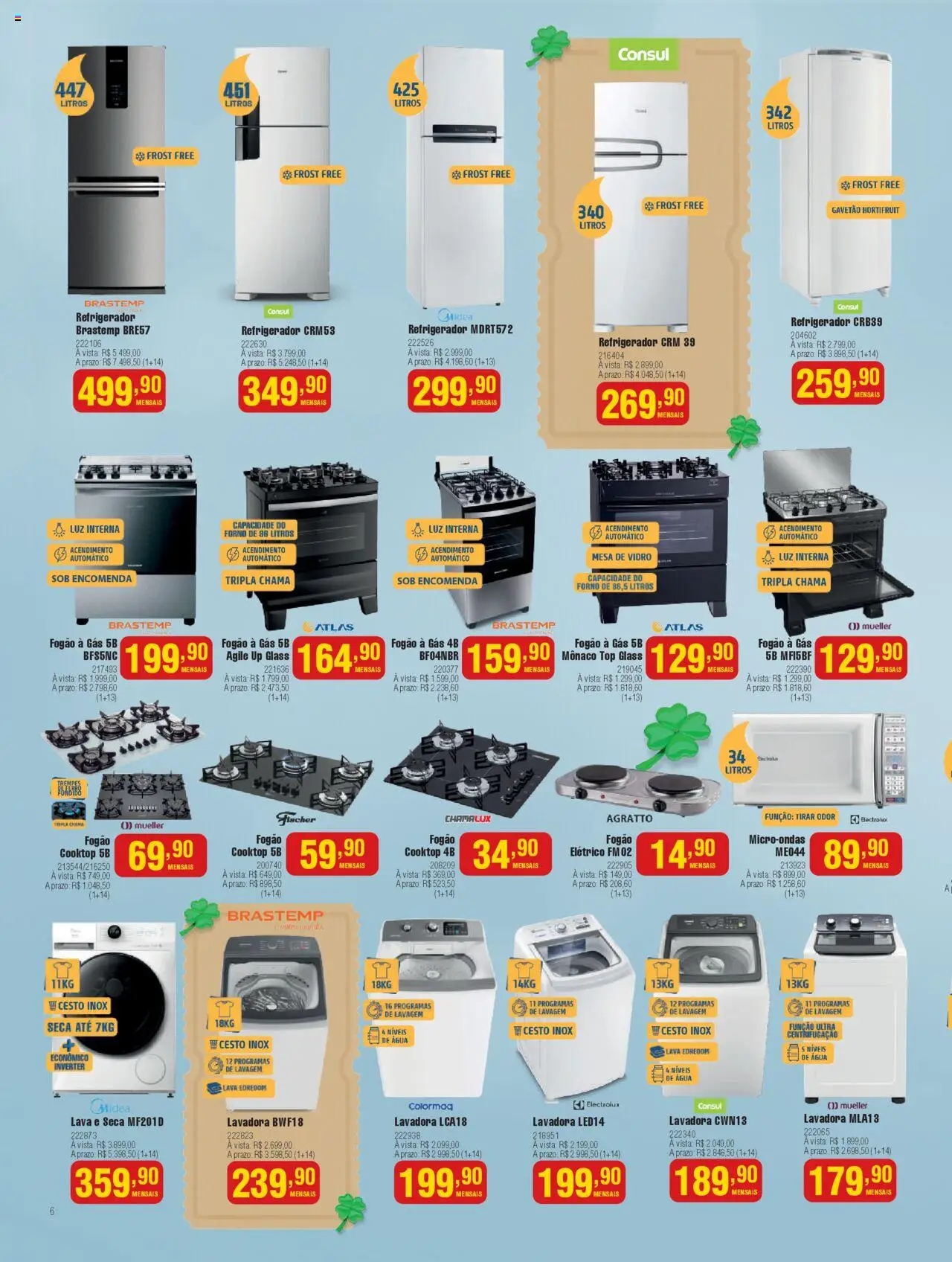 Berlanda Folheto - válido de 01.09.2025 | Página: 6 | Produtos: Fogão, Mesa, Lava e seca, Microondas