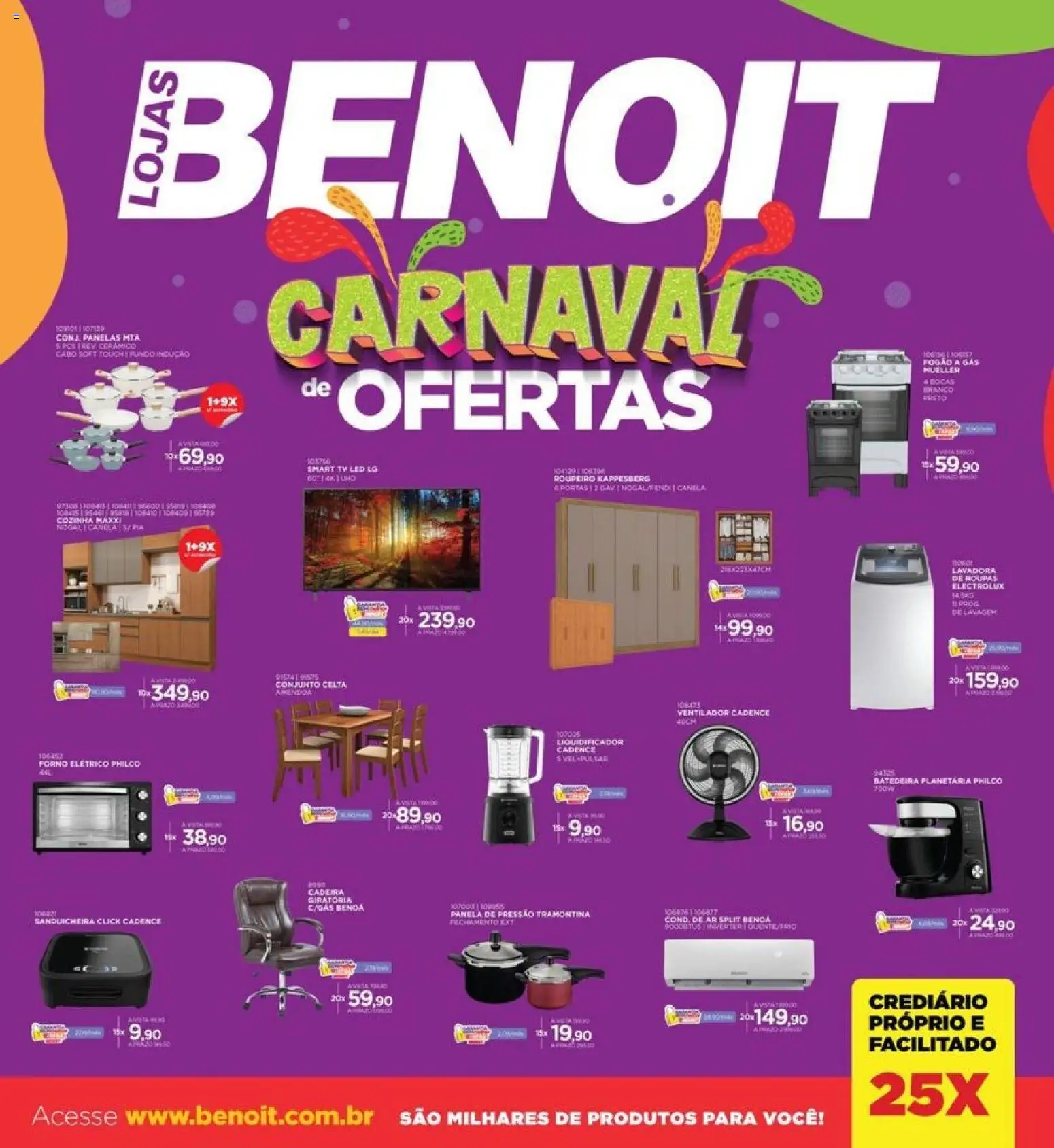 Benoit Folheto - válido de 01.02.2026 | Página: 1 | Produtos: Fogão, Sanduicheira, Lavadora de roupas, Panela de pressão