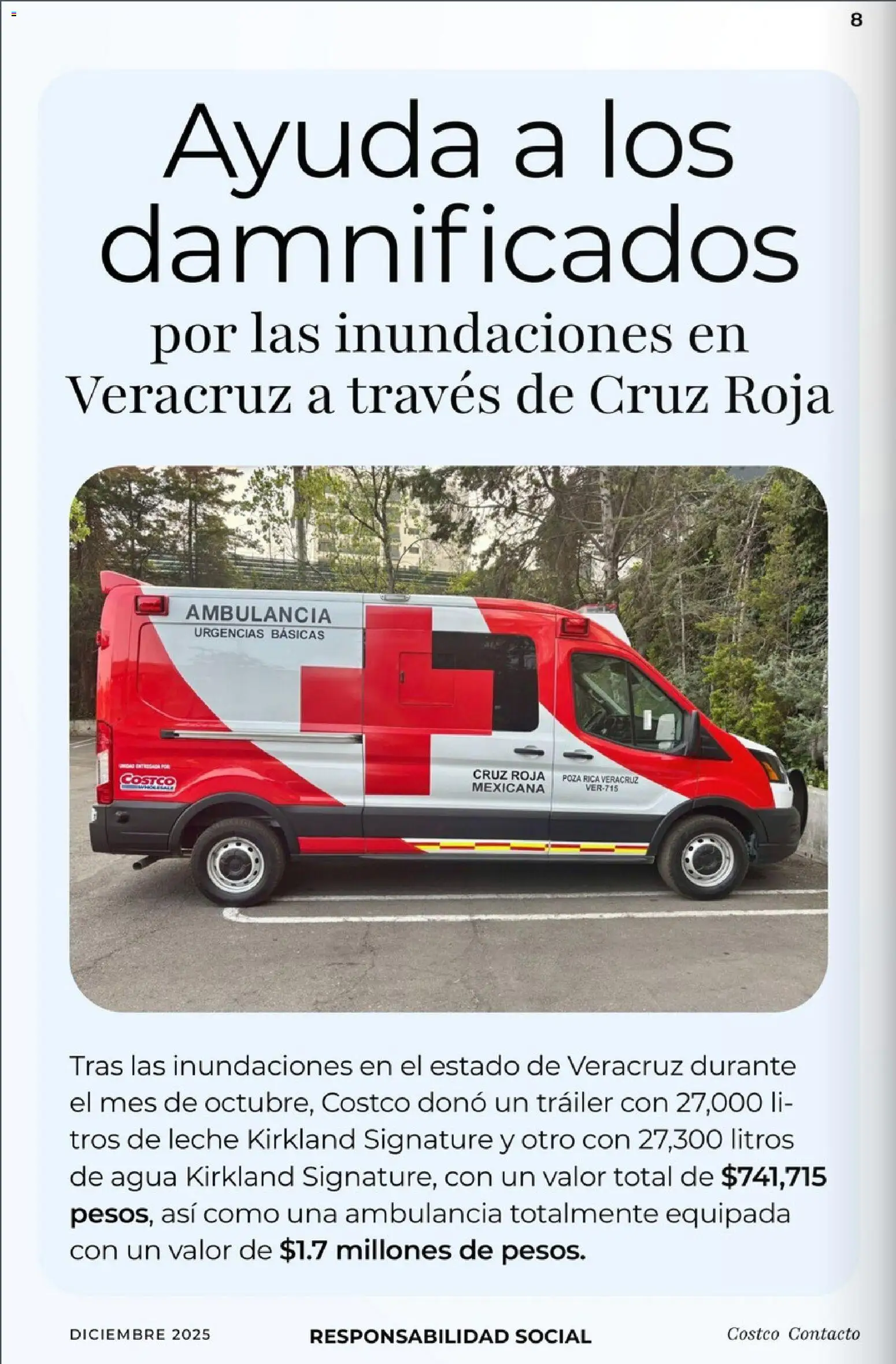 Nuevas ofertas de Costco válidas en toda la República Mexicana desde el 01.12.2025. ¡Encuentra las mejores ofertas en Costco Revista Diciembre! | Página: 8 | Productos: Agua, Leche