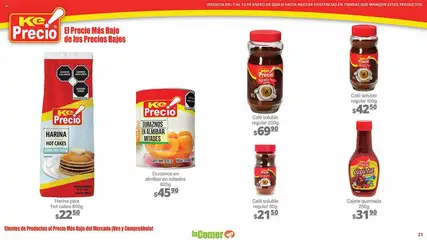 Vista previa de La Comer folleto, nuevo folleto de la tienda, válido en México a partir del 07.01.2026 | Página: 21 | Productos: Harina, Café