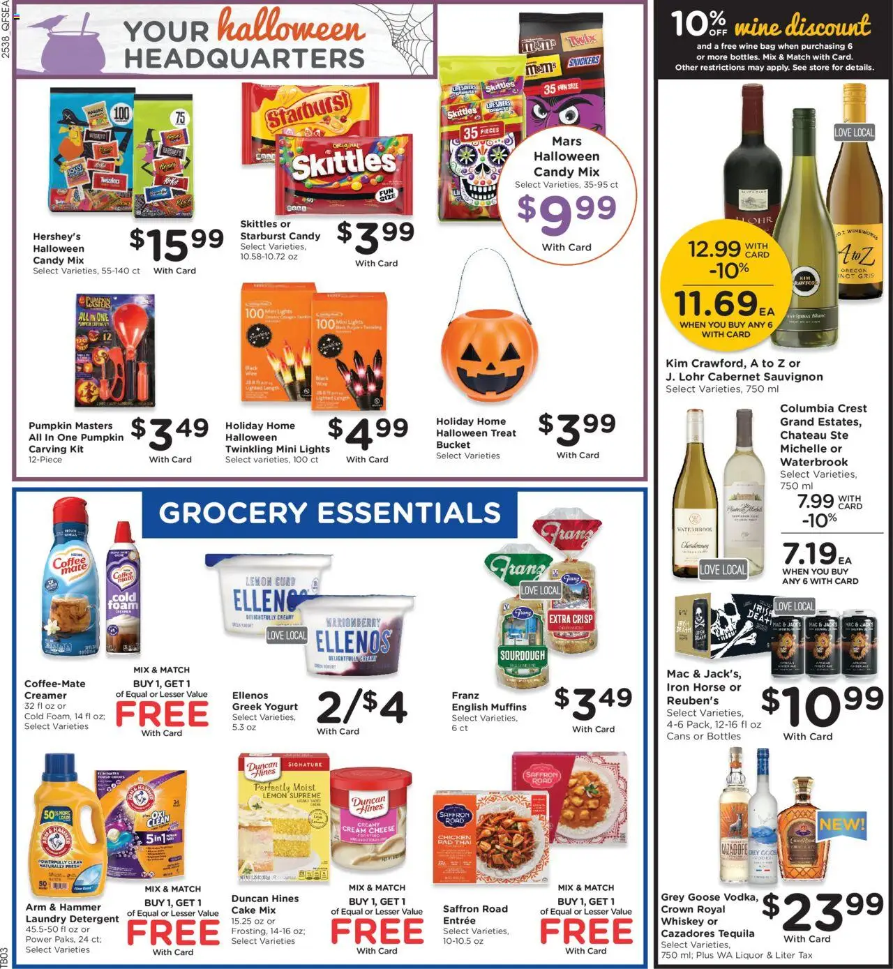 QFC Weekly Ad - valid from 22.10.2025 | Page: 5 | Products: Cheese, Yogurt, Detergent, Cream