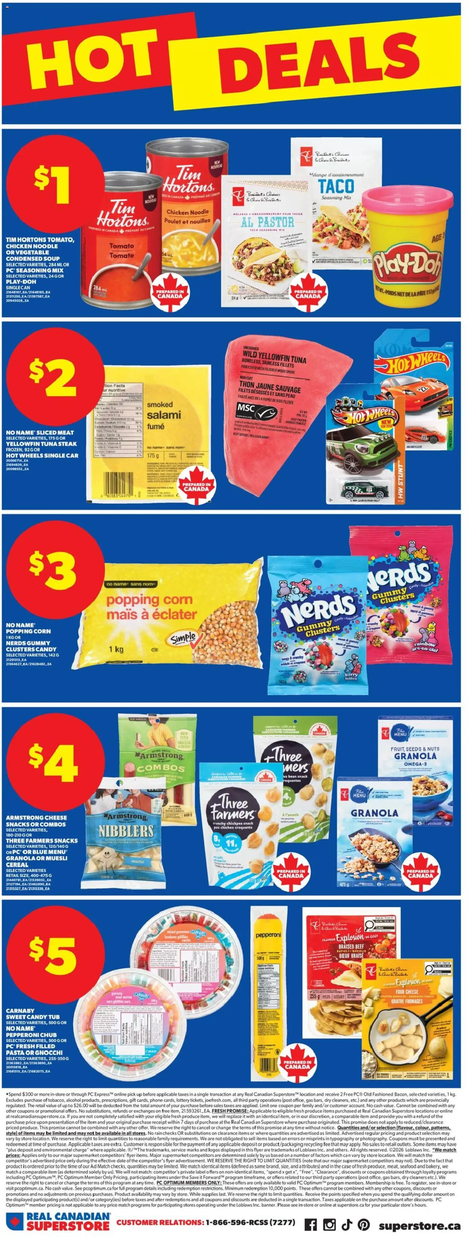 Real Canadian Superstore flyer valid from 19.02.2026 | Page: 8 | Products: Pasta, Phone, Cheese, Salami