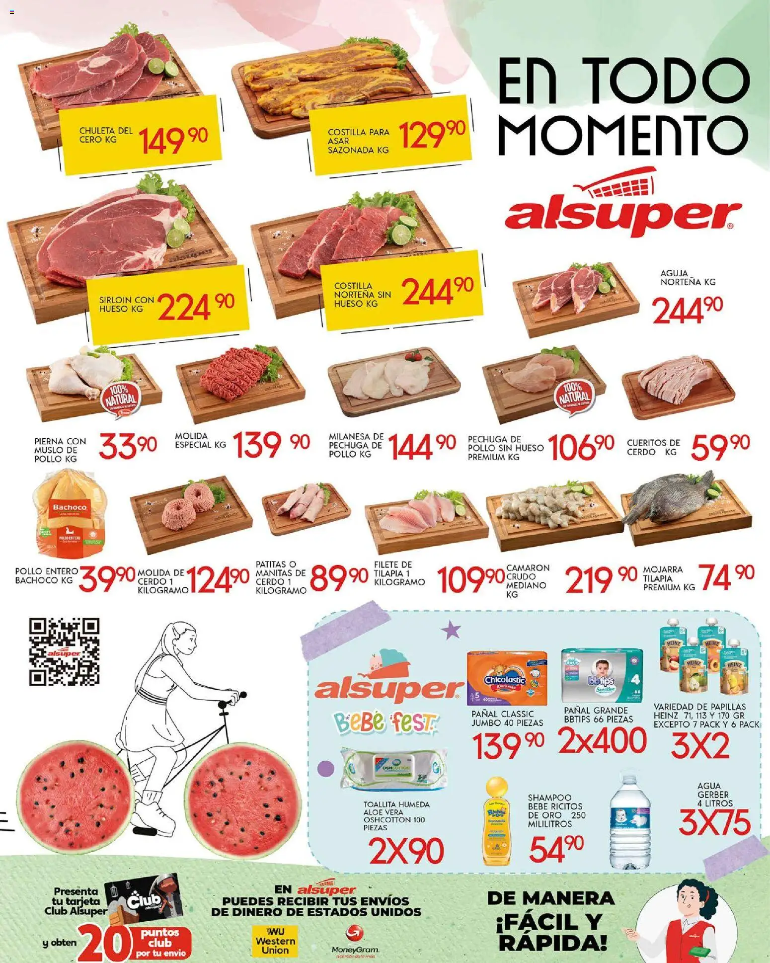 Nuevas ofertas de Alsuper válidas en toda la República Mexicana desde el 31.10.2025. ¡Encuentra las mejores ofertas en Alsuper folleto Zacatecas! | Página: 8 | Productos: Pollo, Milanesa, Agua, Cerdo