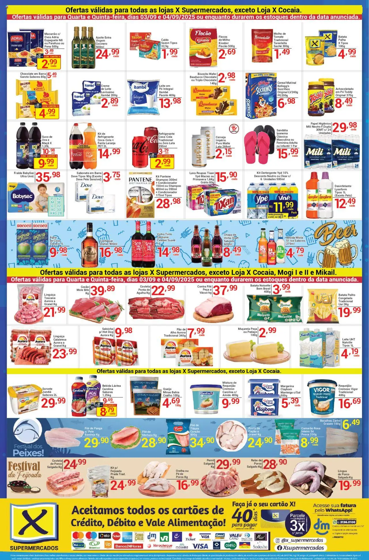 X Supermercados Folheto - válido de 03.09.2025 | Página: 2 | Produtos: Fanta, Queijo, Bandeja, Azeite