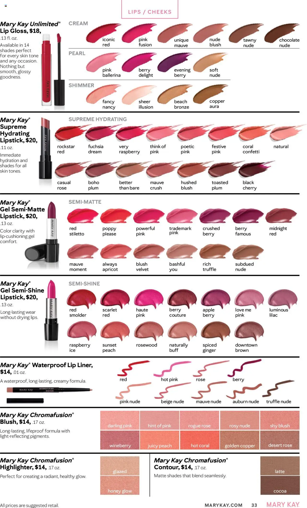 Mary Kay The Look Summer 2025 - valid from 16.05.2025 | Page: 33 | Products: Fusion, Blush, Chocolate, Raspberry