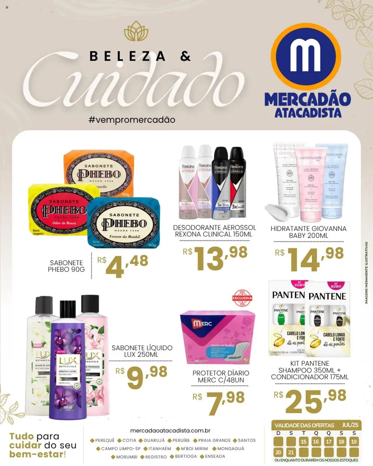 Mercadão Atacadista Folheto - válido de 15.07.2025 | Página: 1 | Produtos: Shampoo, Condicionador, Desodorante, Rexona