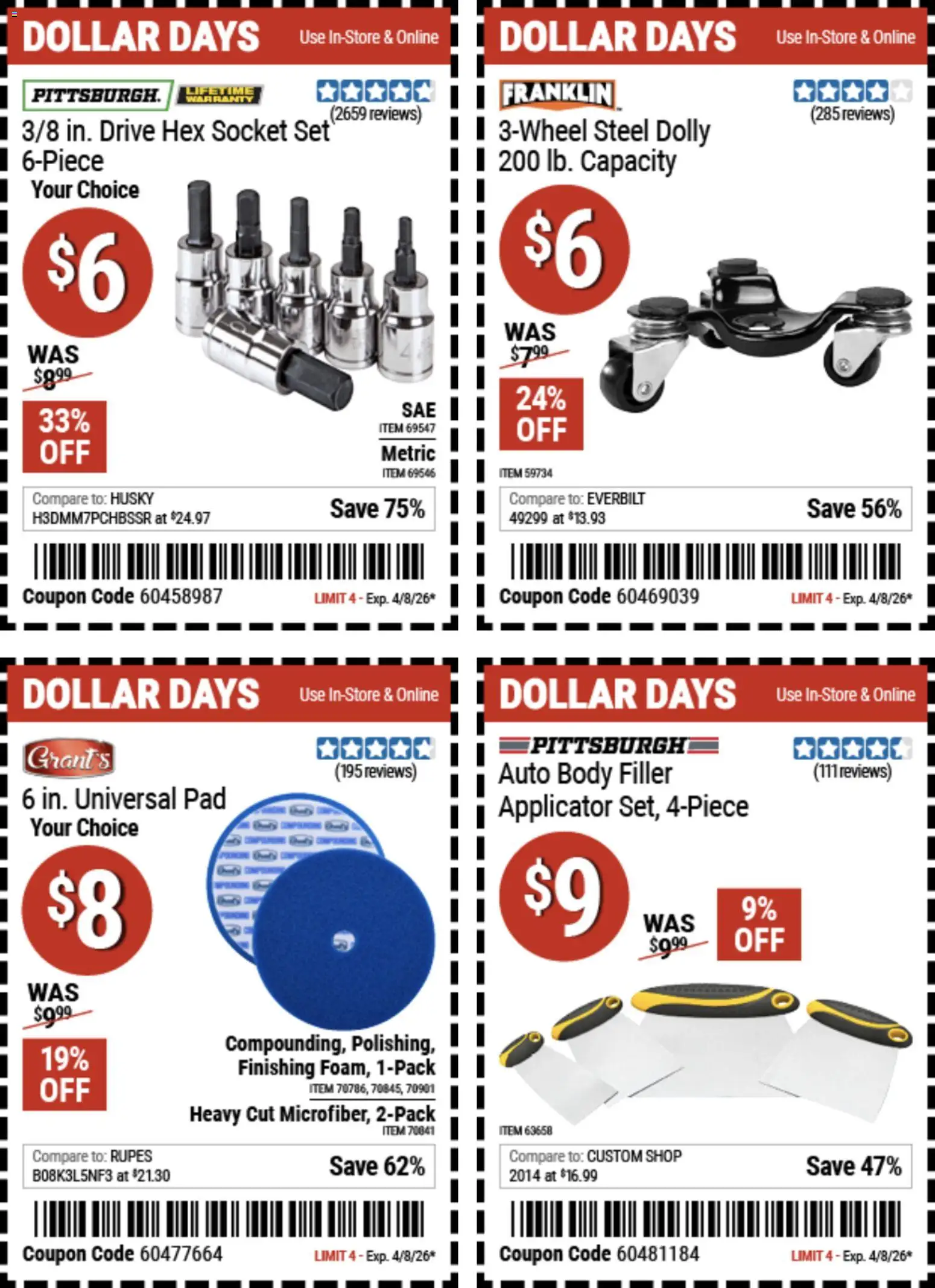 Harbor Freight Dollar Days - valid from 26.03.2026 | Page: 5 | Products: Socket